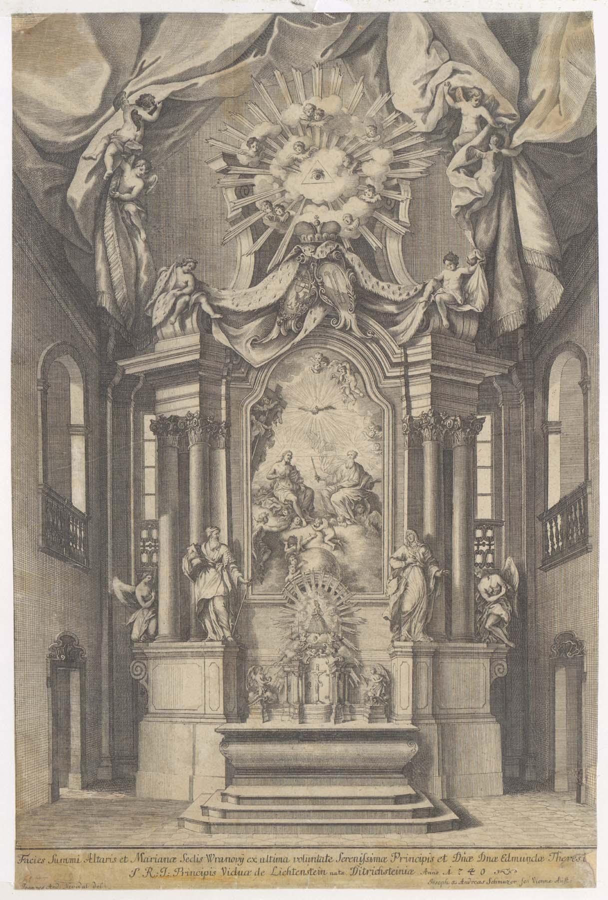 Szentháromság oltár 1740 (Pannonhalma Főapátsági Múzeum CC BY-NC-SA)