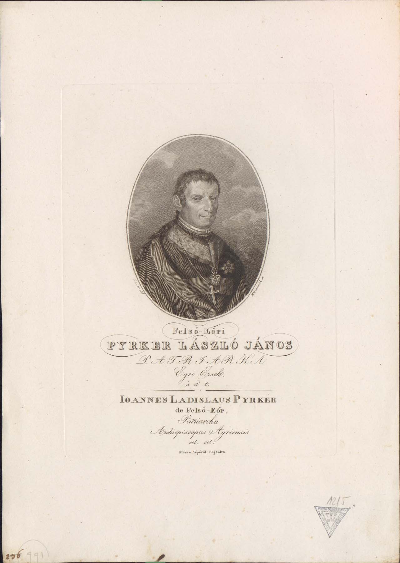 Pyrker László János egri érsek 1772-1847 (Pannonhalma Főapátsági Múzeum CC BY-NC-SA)