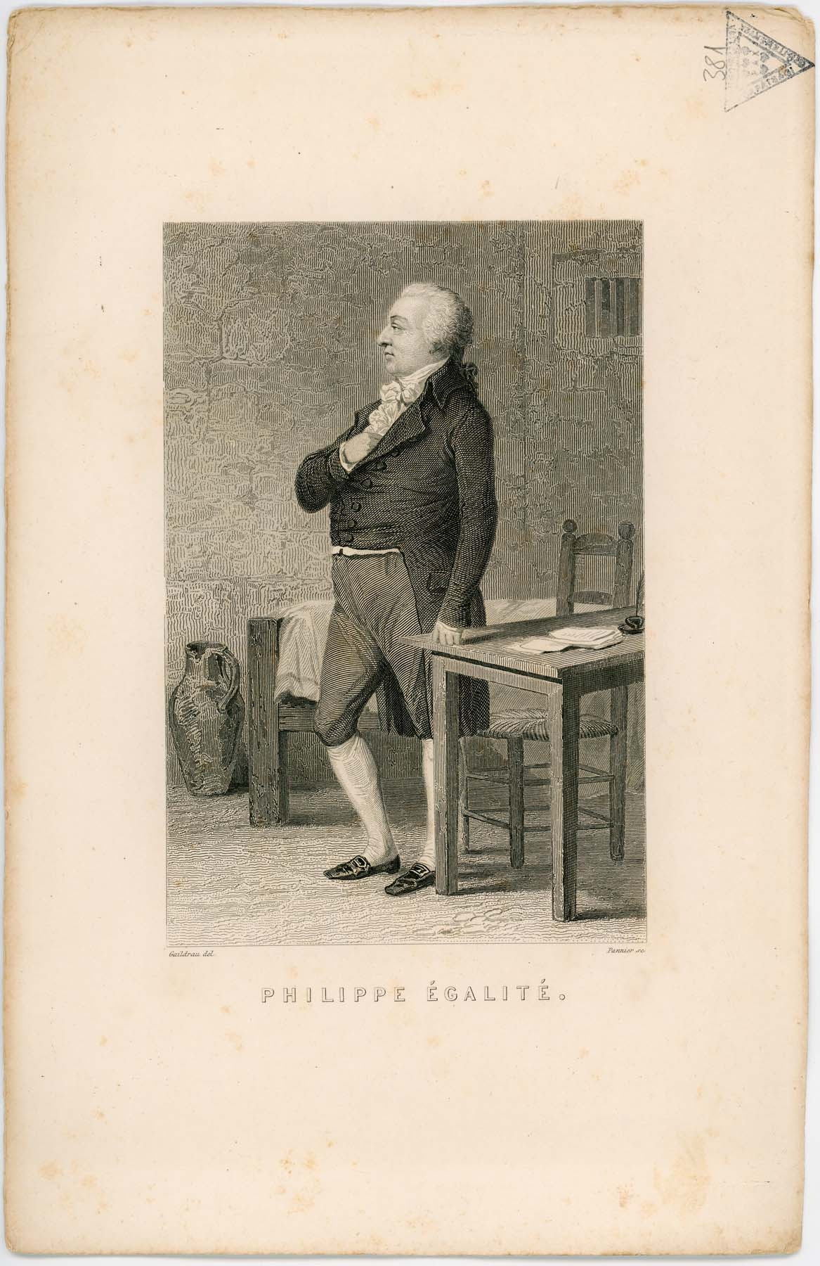 Philippe Égalité egész alakos portréja (Pannonhalma Főapátsági Múzeum CC BY-NC-SA)