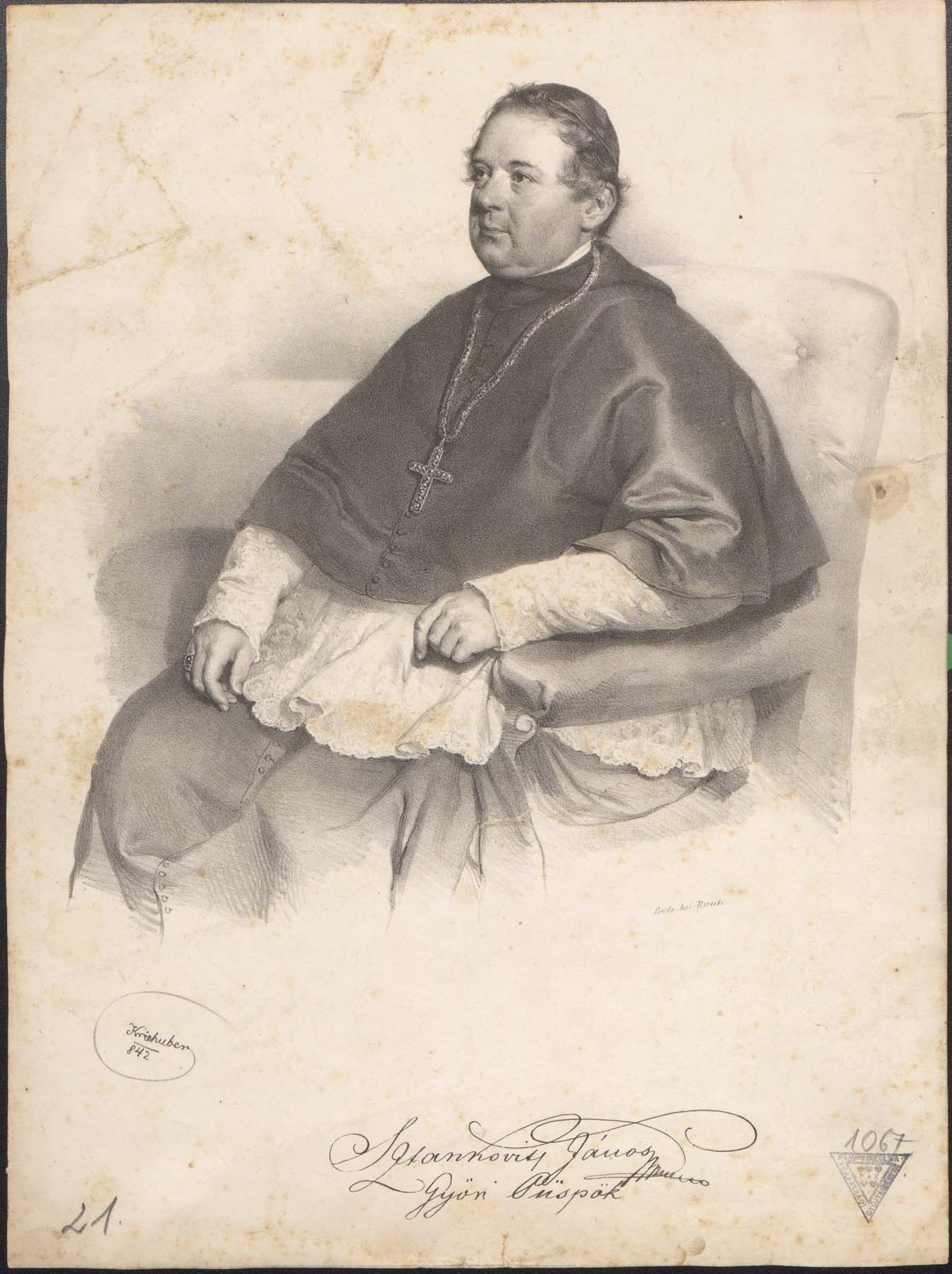 Sztankovics János győri püspök 1842 (Pannonhalma Főapátsági Múzeum CC BY-NC-SA)