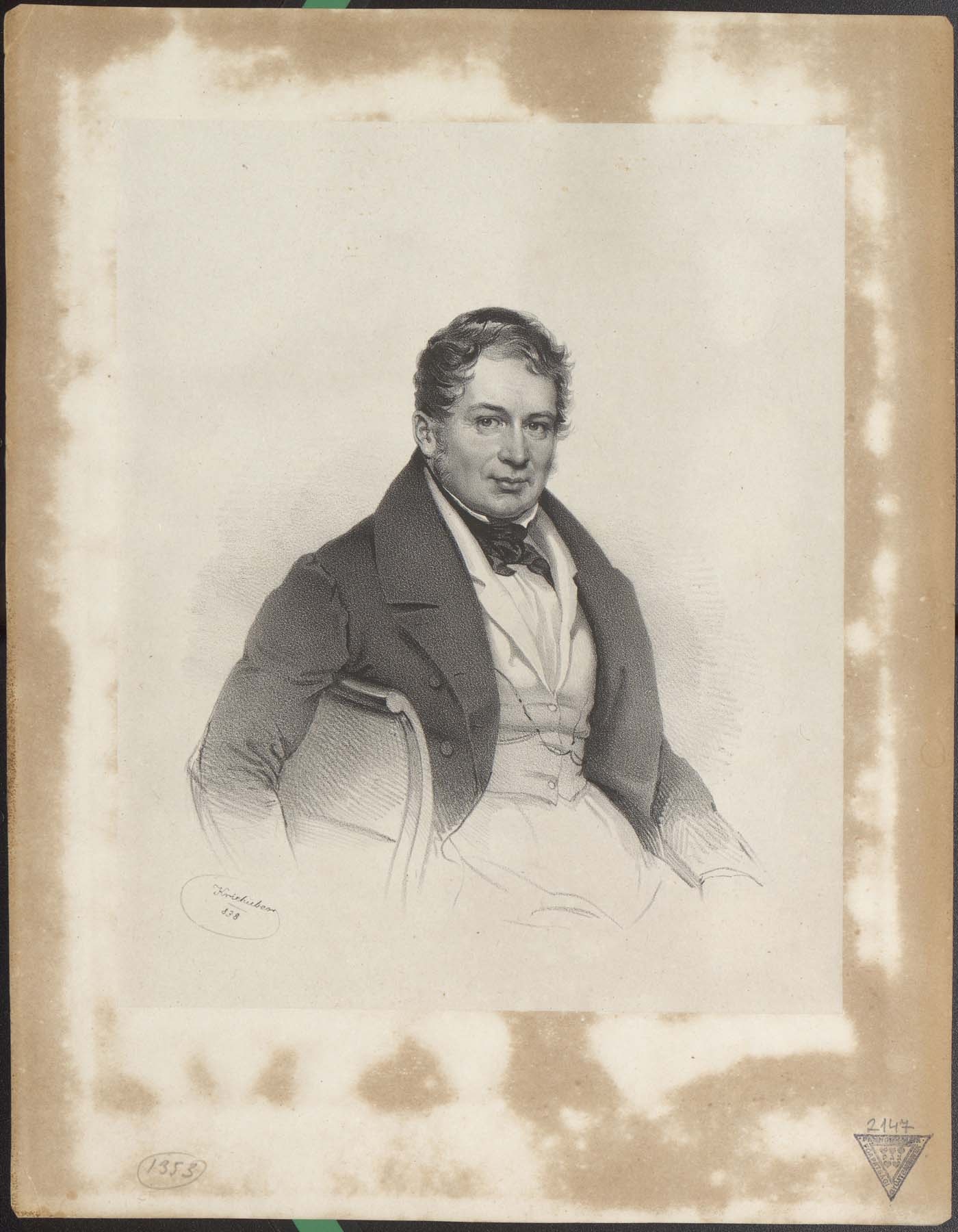 Ismeretlen férfi, 1838 (Pannonhalma Főapátsági Múzeum CC BY-NC-SA)