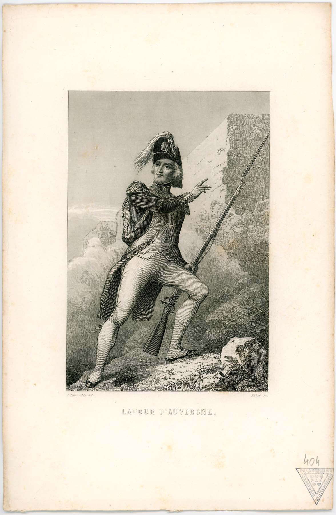 Latour d`Auvergne egész alakos portréja (Pannonhalma Főapátsági Múzeum CC BY-NC-SA)