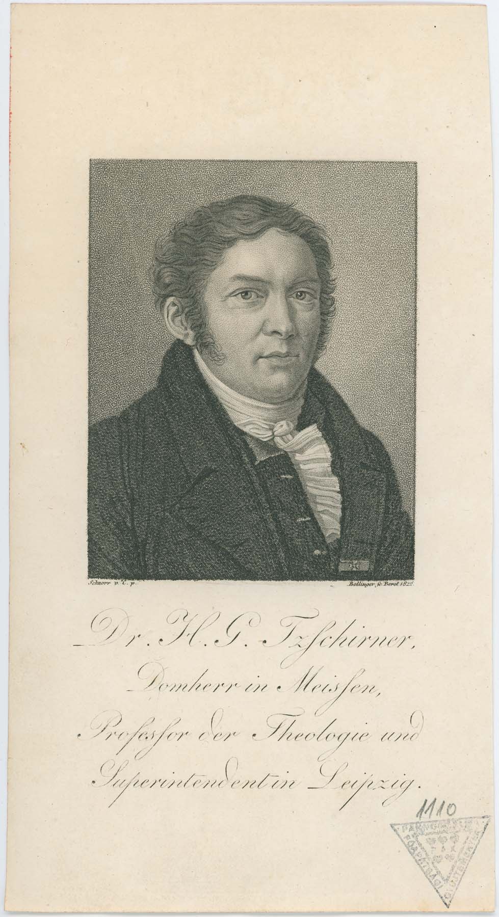 Dr. H.G.Tzschirner 1822 (Pannonhalma Főapátsági Múzeum CC BY-NC-SA)