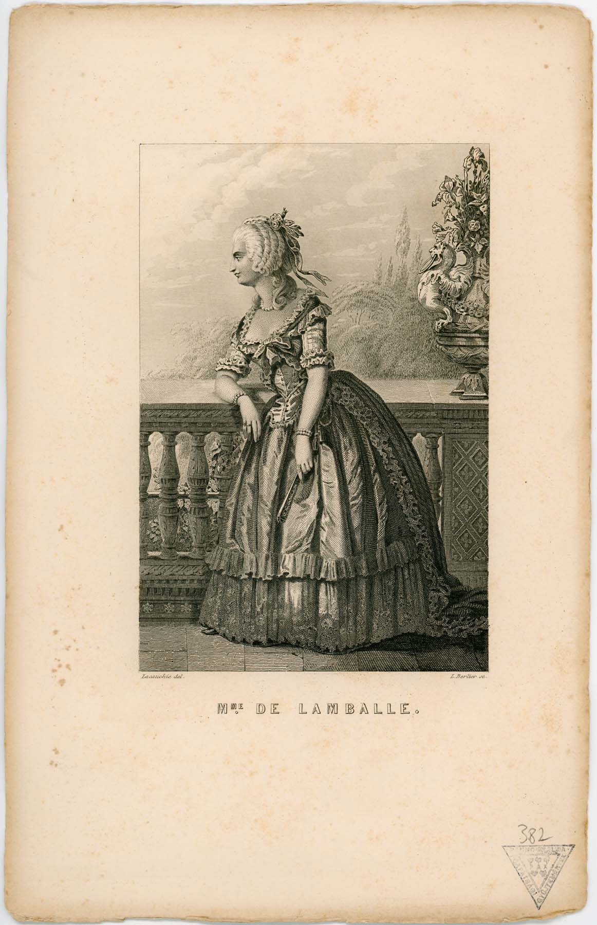 Madame de Lamballe egész alakos portréja (Pannonhalma Főapátsági Múzeum CC BY-NC-SA)