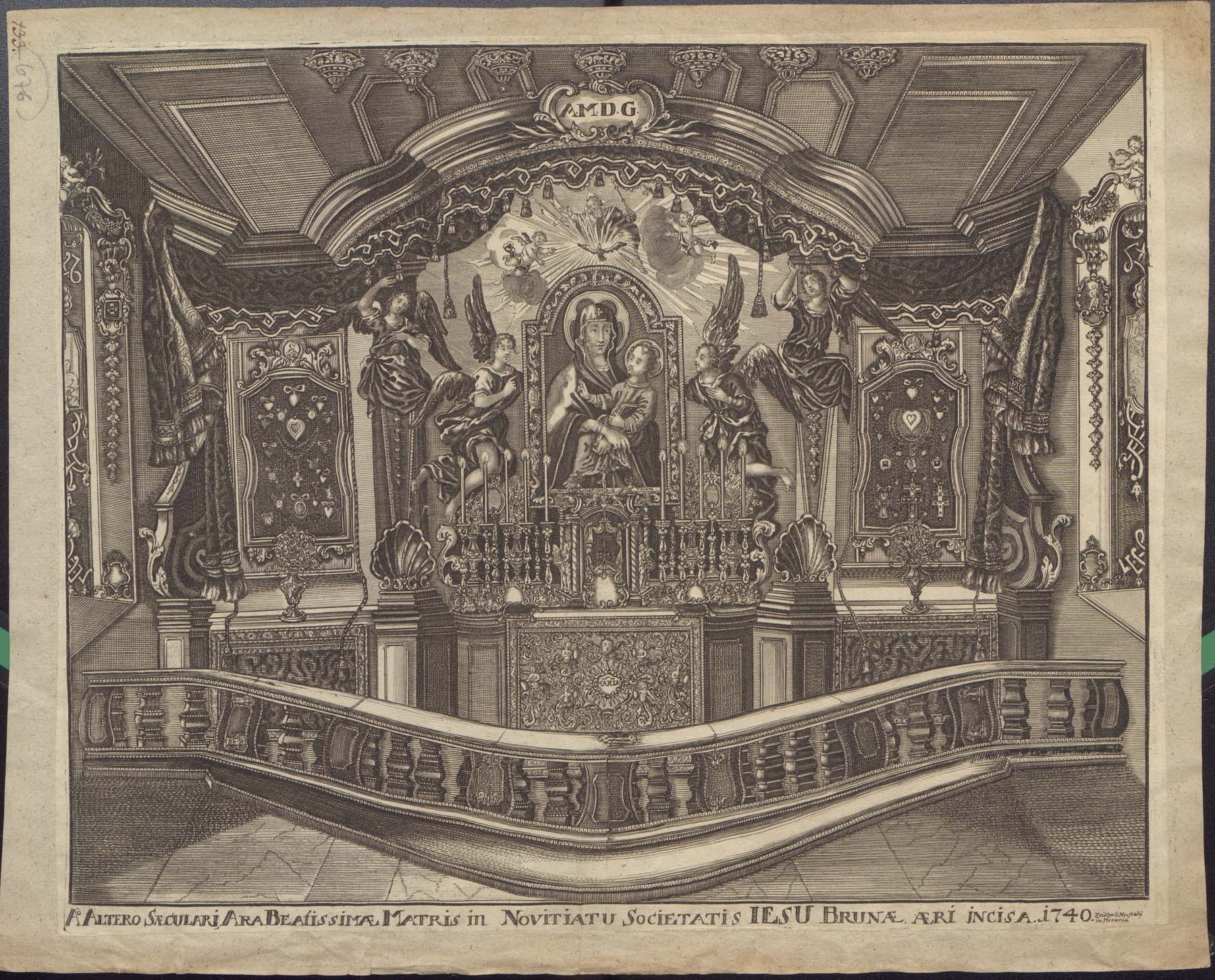 Mária oltár Brünn 1740 (Pannonhalma Főapátsági Múzeum CC BY-NC-SA)