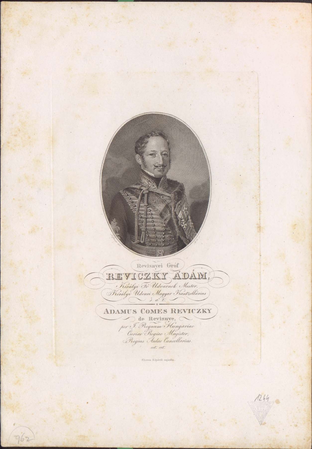 Gr. Revicyky Ádám 1786-1862 (Pannonhalma Főapátsági Múzeum CC BY-NC-SA)