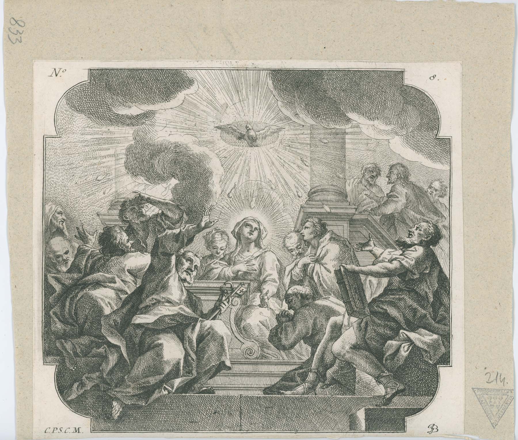 Apostoli hitvallás, illusztráció No8. 1730 (Pannonhalma Főapátsági Múzeum CC BY-NC-SA)