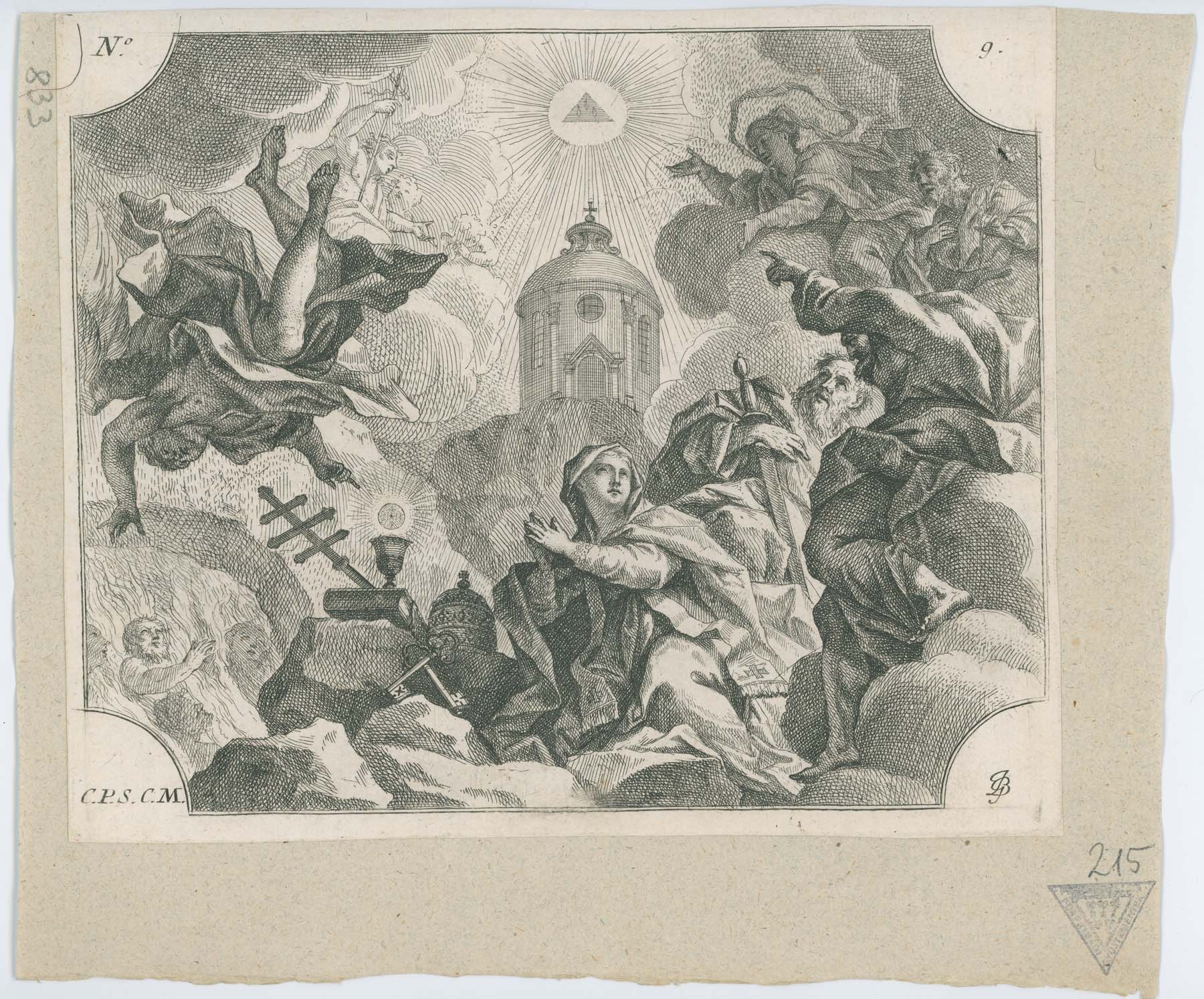 Apostoli hitvallás, illusztráció No9. 1730 (Pannonhalma Főapátsági Múzeum CC BY-NC-SA)