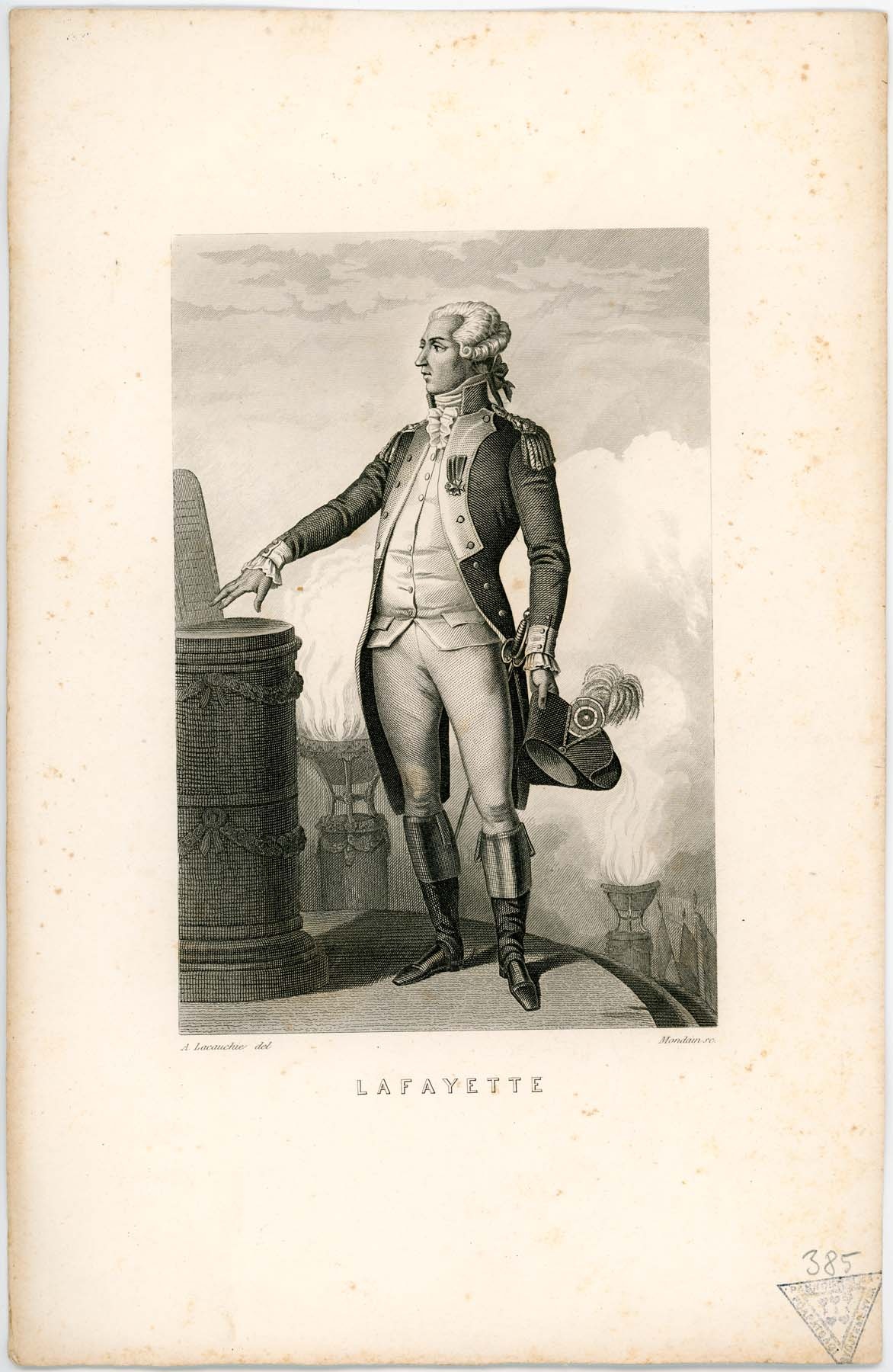 Lafayette márki egész alakos portréja (Pannonhalma Főapátsági Múzeum CC BY-NC-SA)