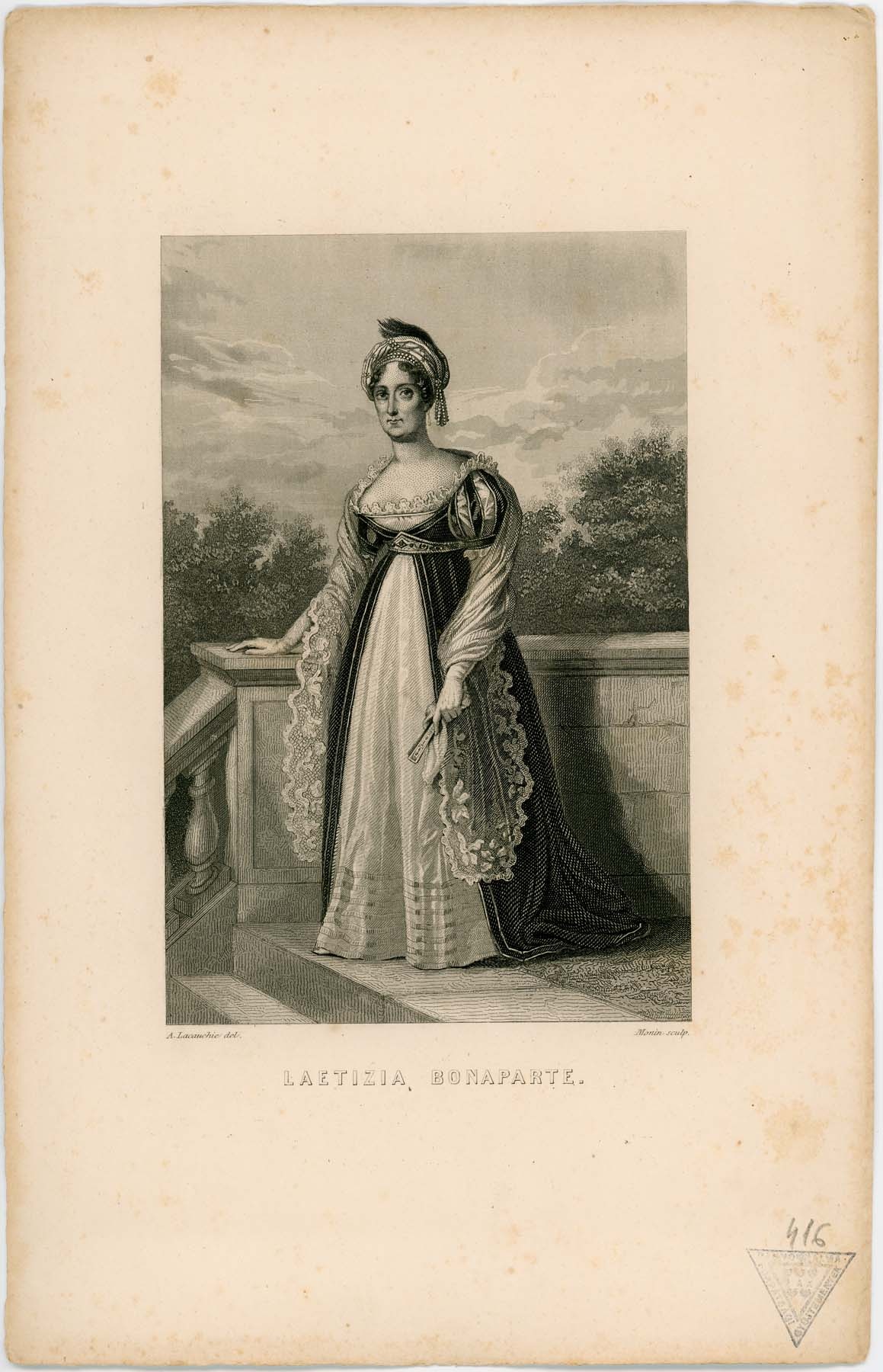 Laetizia Bonaparte egész alakos portréja (Pannonhalma Főapátsági Múzeum CC BY-NC-SA)