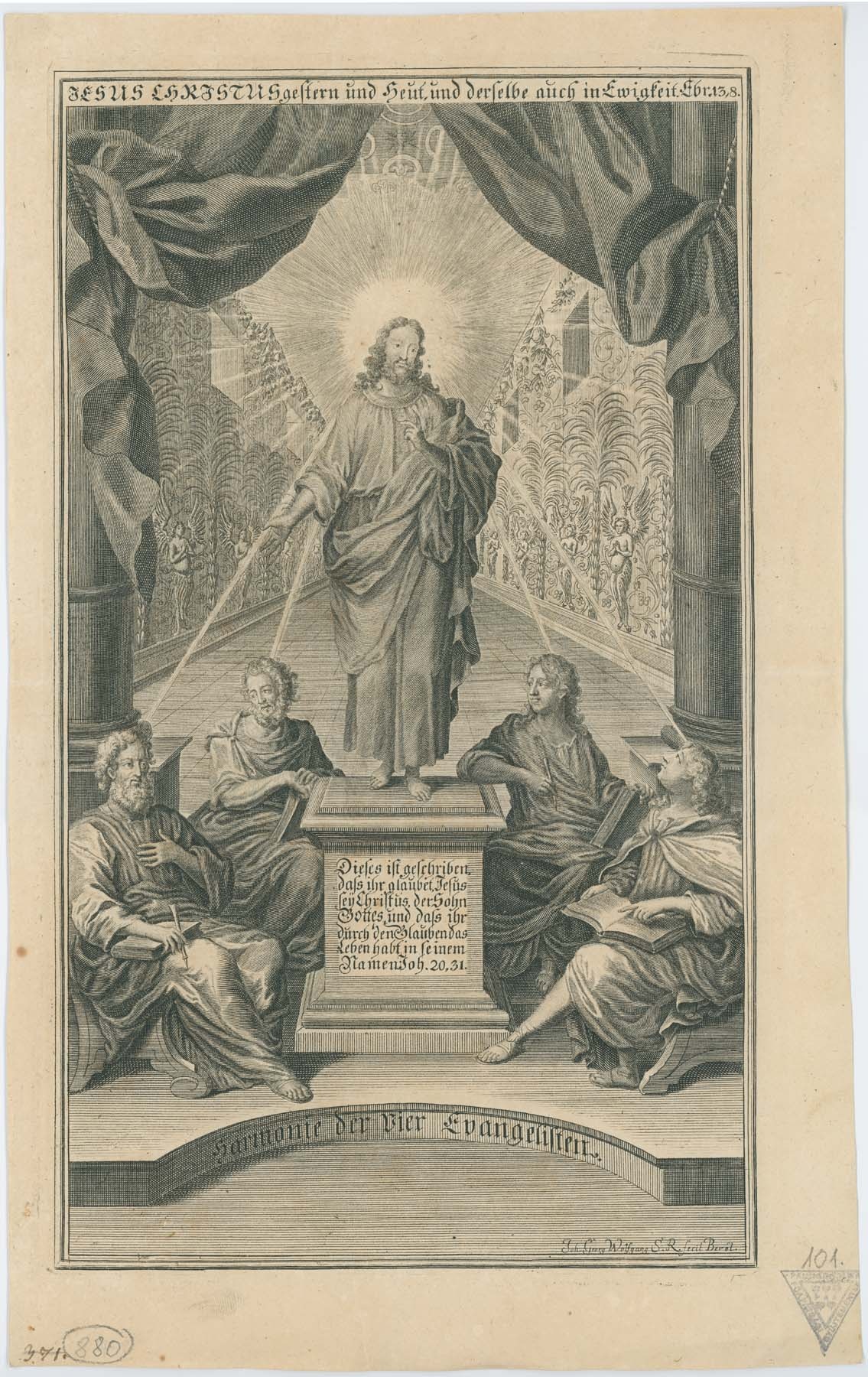 Krisztus és a négy evangélista (Pannonhalma Főapátsági Múzeum CC BY-NC-SA)