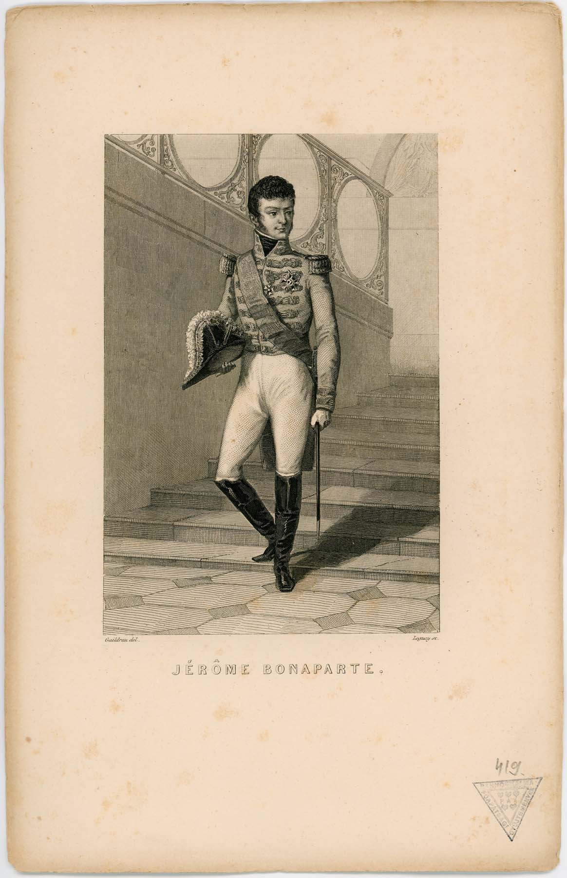 Jérome Bonaparte egész alakos portréja (Pannonhalma Főapátsági Múzeum CC BY-NC-SA)