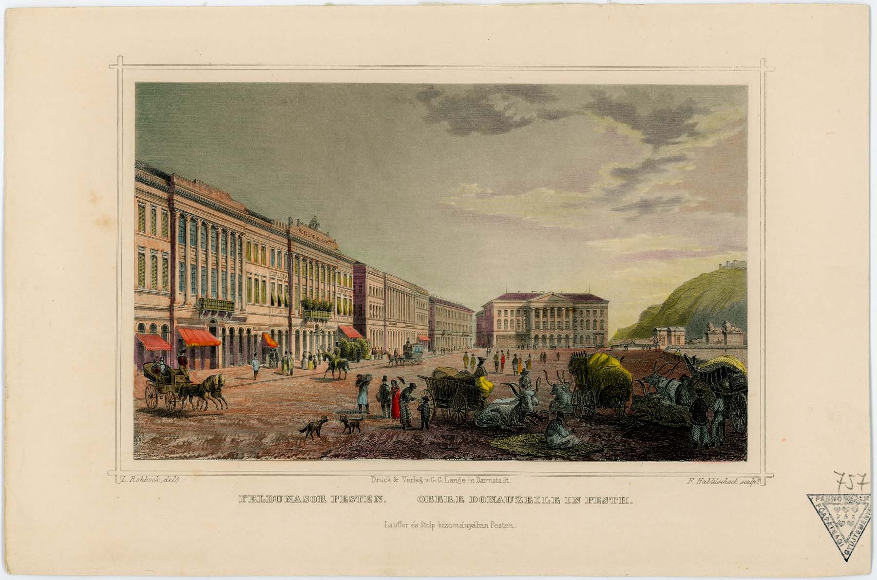 Pest, Feldunasor 1857 (Pannonhalma Főapátsági Múzeum CC BY-NC-SA)