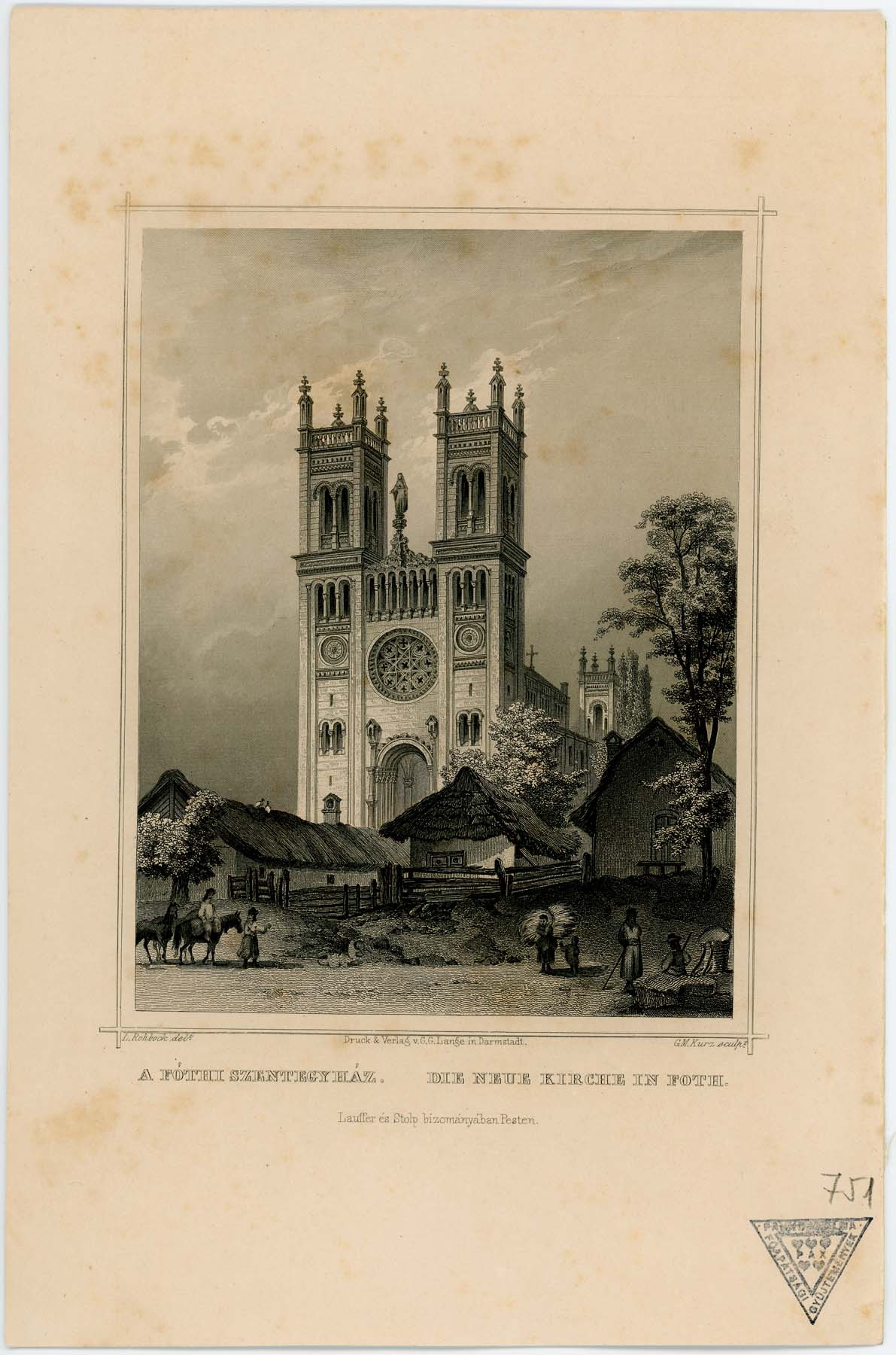 Fót templom, 1857 (Pannonhalma Főapátsági Múzeum CC BY-NC-SA)