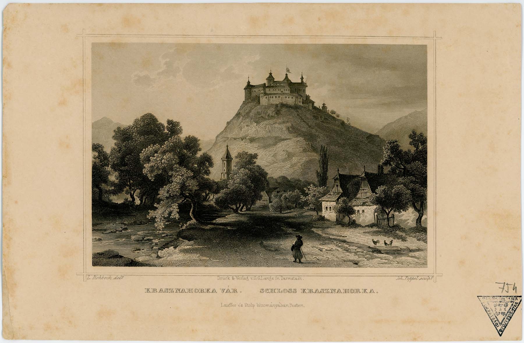 Krasznahorka vára 1857 (Pannonhalma Főapátsági Múzeum CC BY-NC-SA)