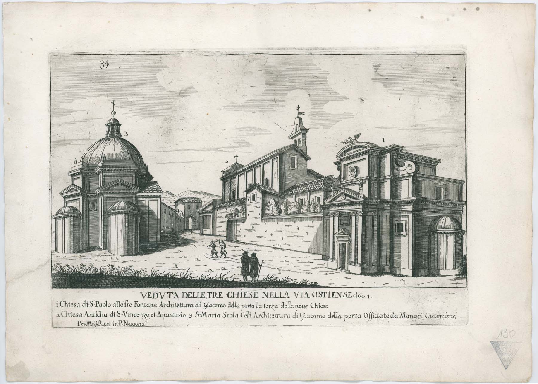 Róma, 3 templom a Via Ostensie mellett (Pannonhalma Főapátsági Múzeum CC BY-NC-SA)
