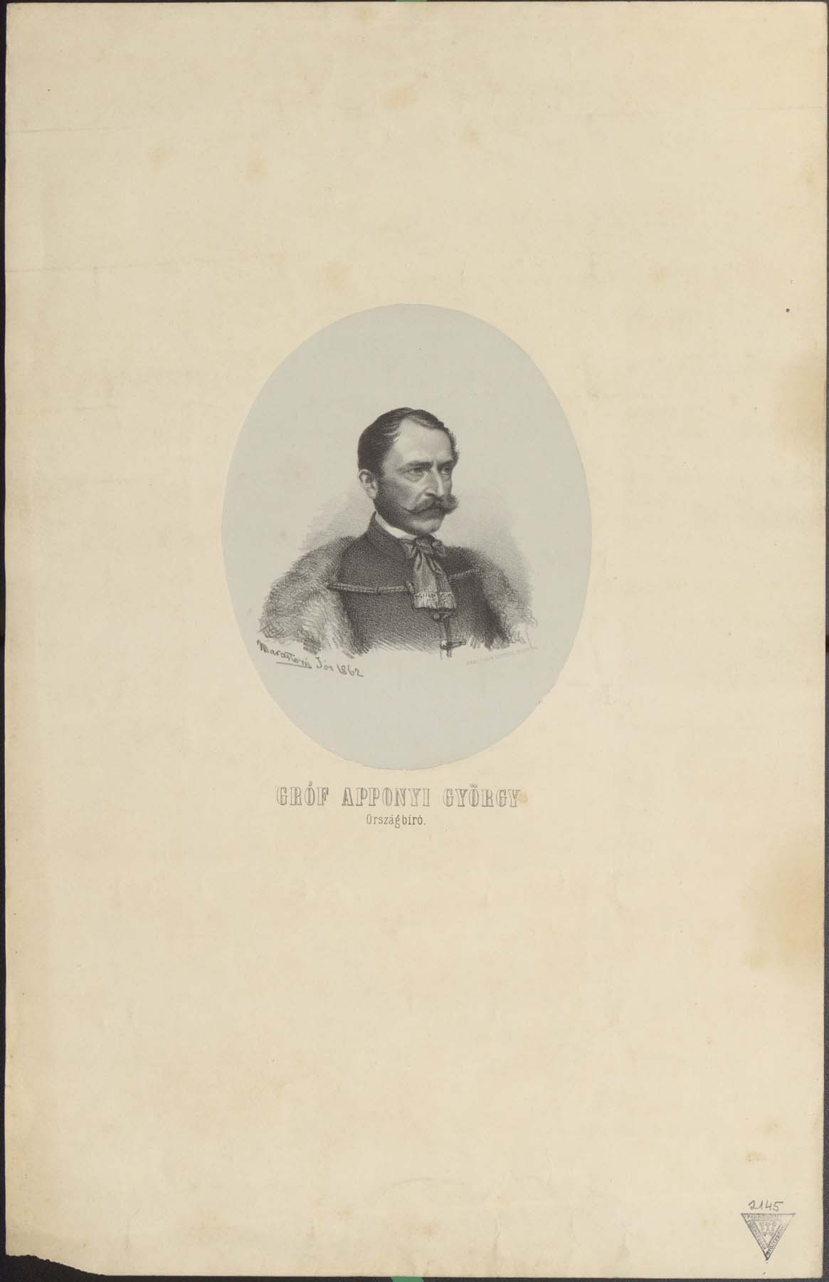 Gr. Apponyi György, 1862 (Pannonhalma Főapátsági Múzeum CC BY-NC-SA)