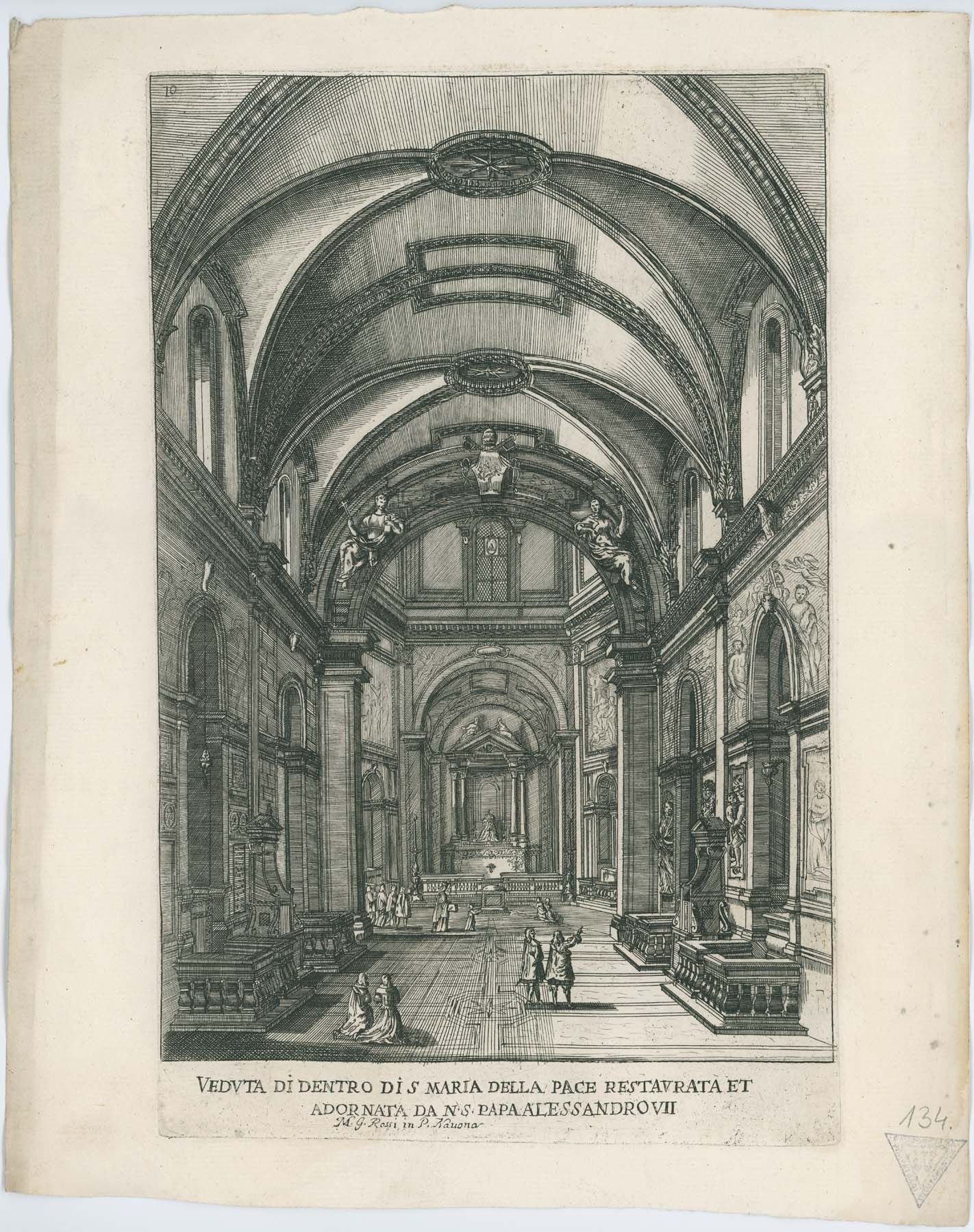 Róma, S.Maria della Pace templom belseje (Pannonhalma Főapátsági Múzeum CC BY-NC-SA)