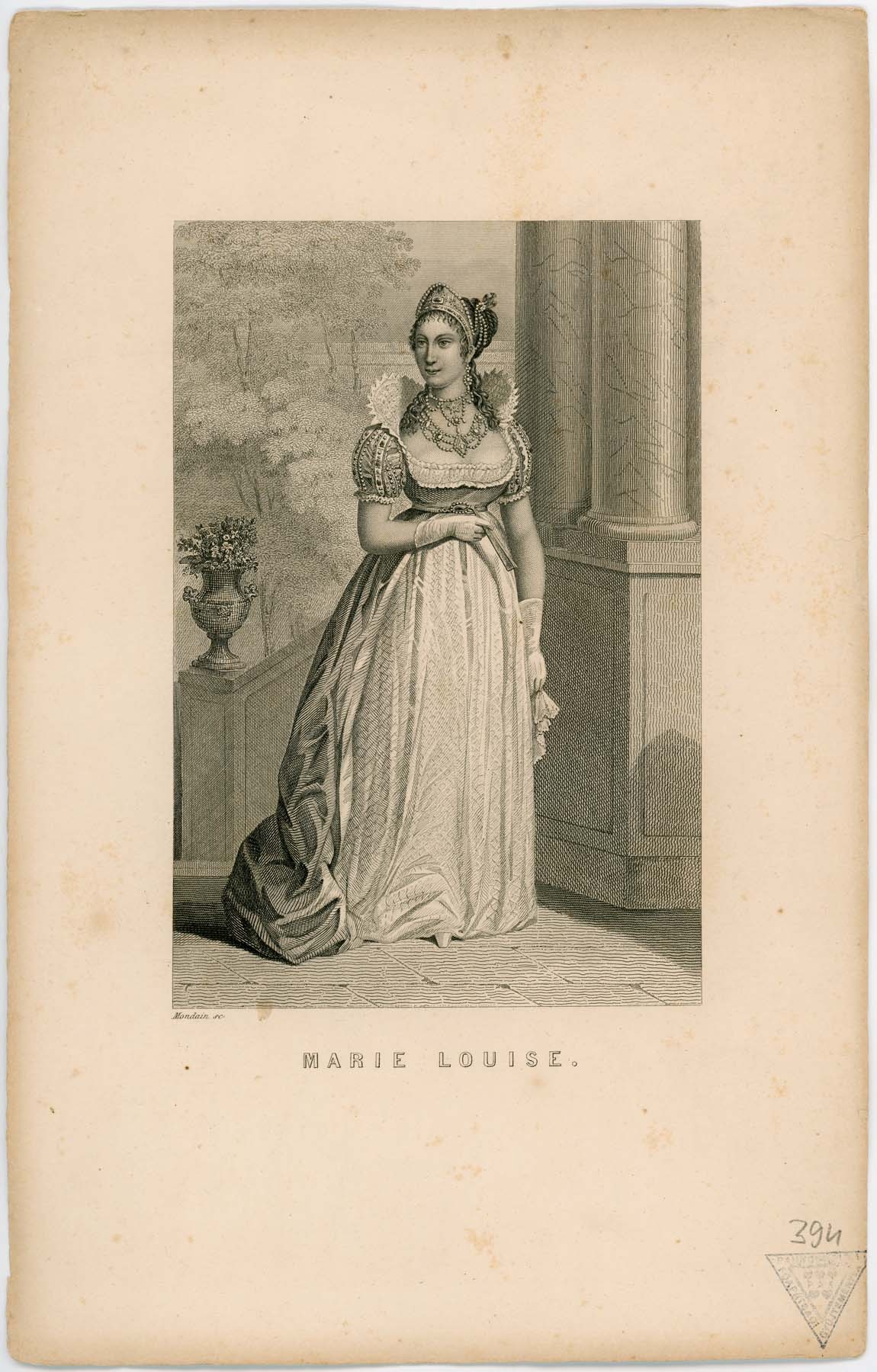 Marie Louise császárné egész alakos portréja (Pannonhalma Főapátsági Múzeum CC BY-NC-SA)