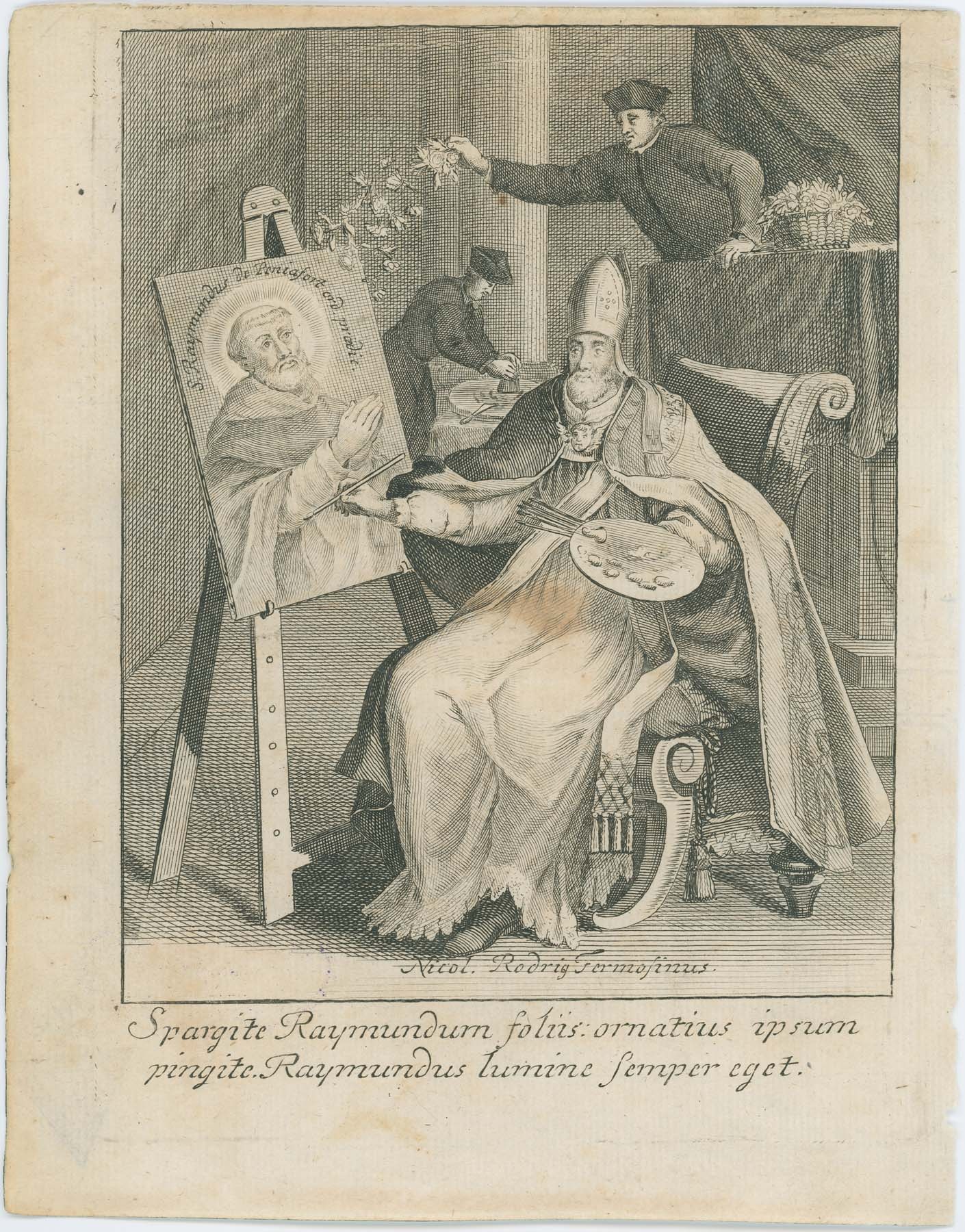 Püspök Szt.Raimundot Penaforti 1176/80-1275 festi (Pannonhalma Főapátsági Múzeum CC BY-NC-SA)