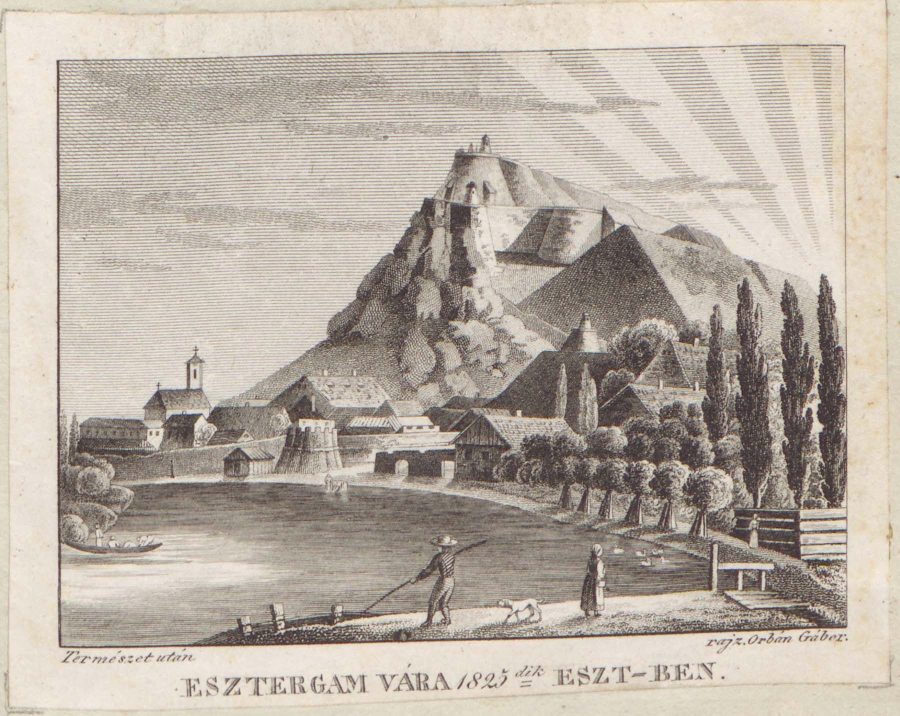 Esztergom 1825 (Pannonhalma Főapátsági Múzeum CC BY-NC-SA)