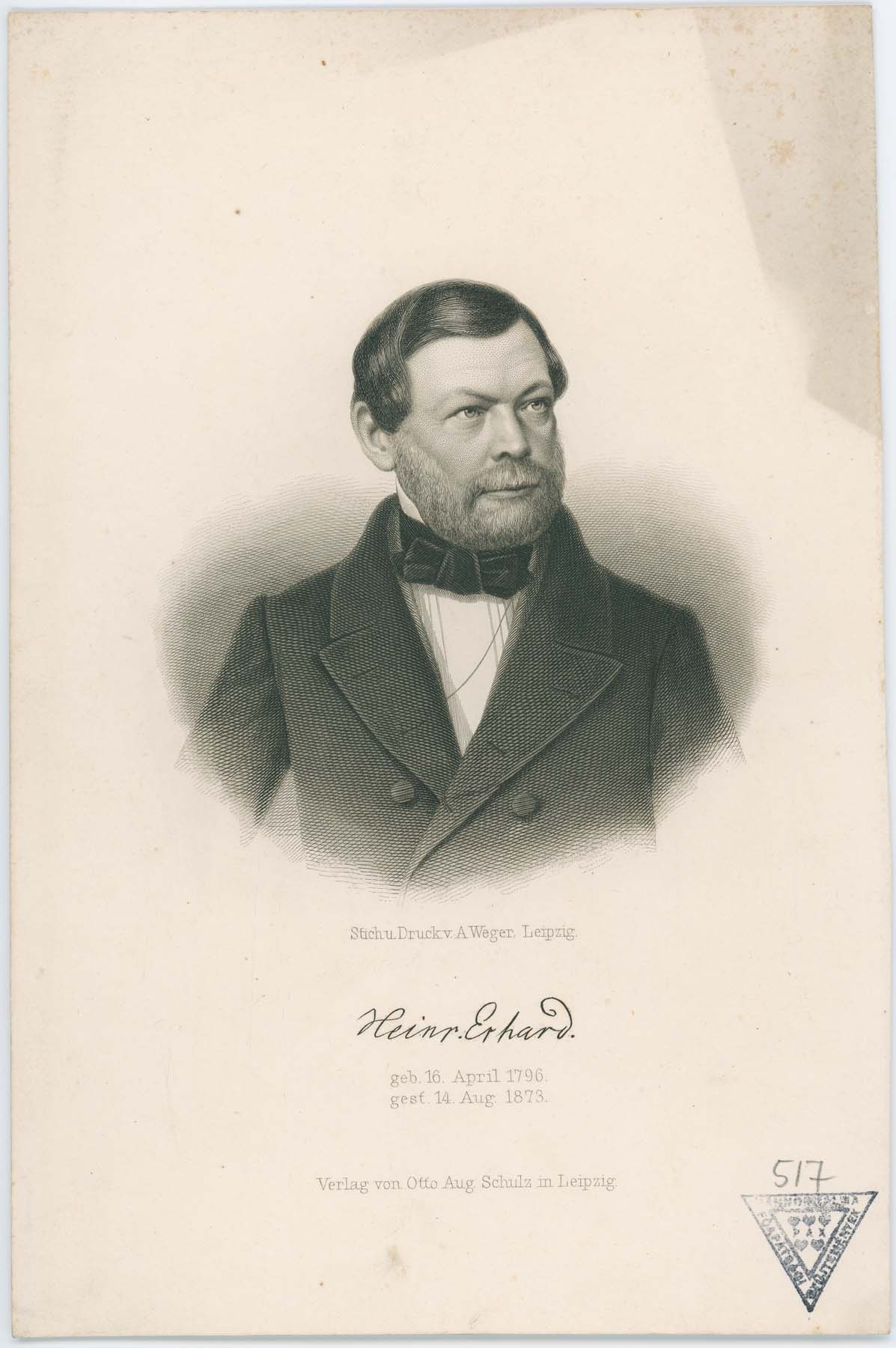 H.Erhard 1796-1873 portréja (Pannonhalma Főapátsági Múzeum CC BY-NC-SA)