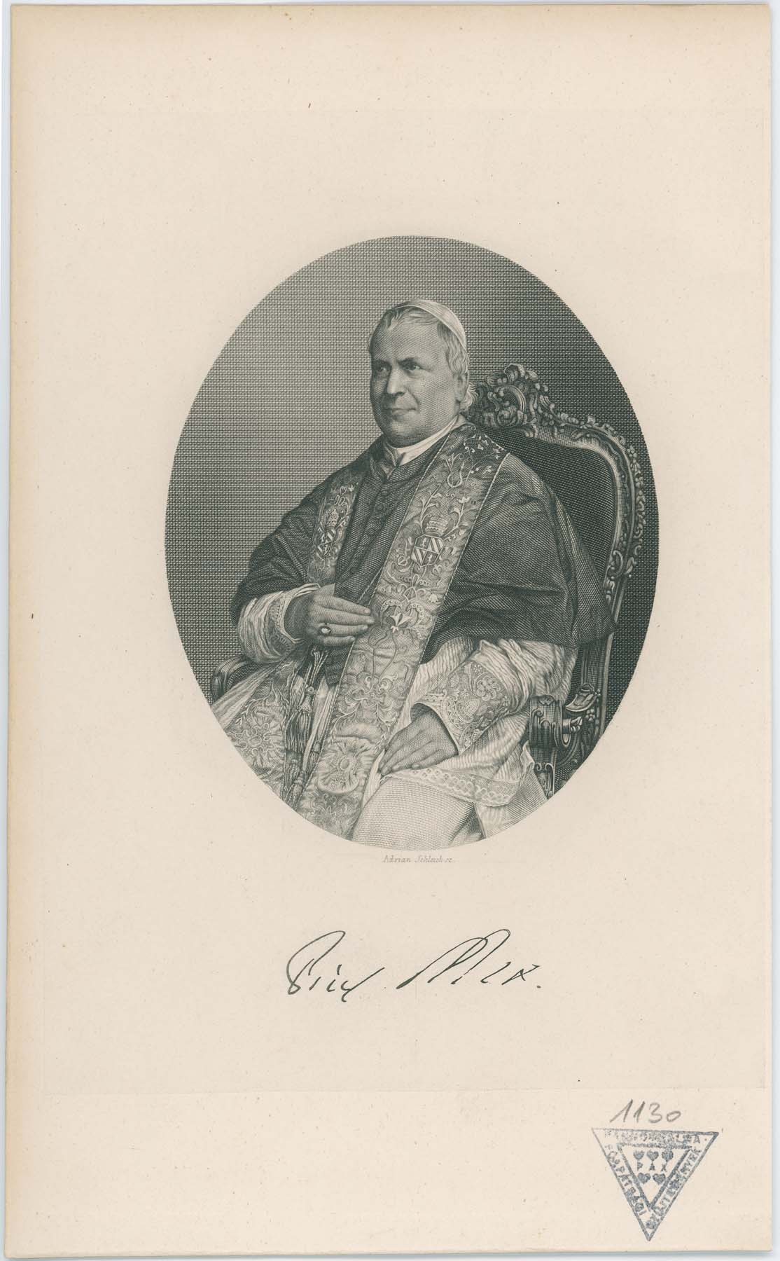 IX. Pius pápa (Pannonhalma Főapátsági Múzeum CC BY-NC-SA)