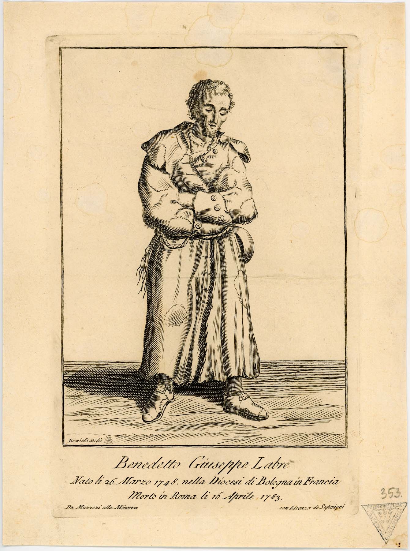 Benedetto Giuseppe Labre 1748-1783 (Pannonhalma Főapátsági Múzeum CC BY-NC-SA)