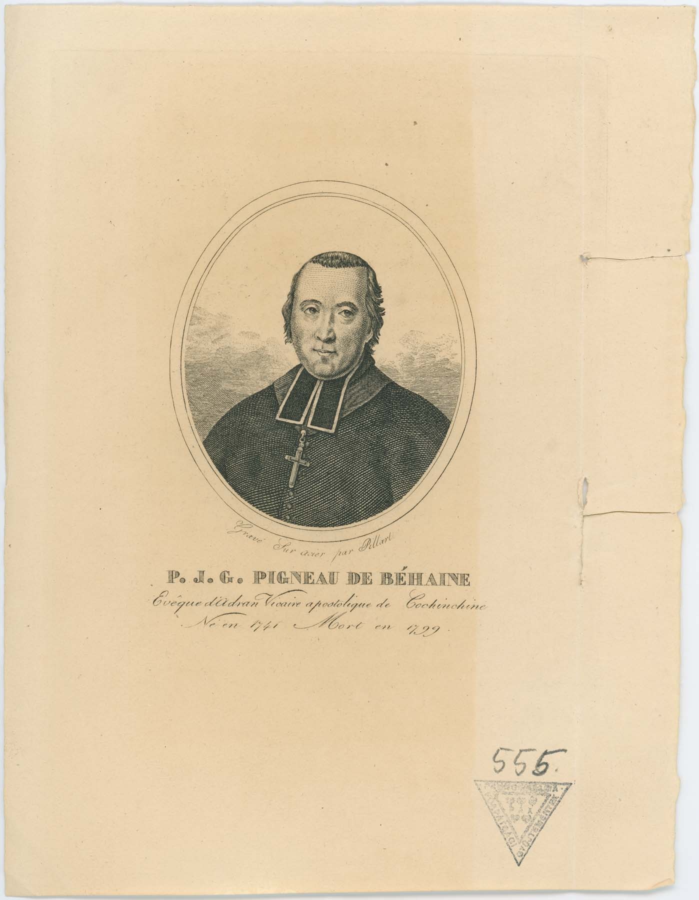 P.J.G.Pigneau de Béhaine 1741-1799 portréja (Pannonhalma Főapátsági Múzeum CC BY-NC-SA)