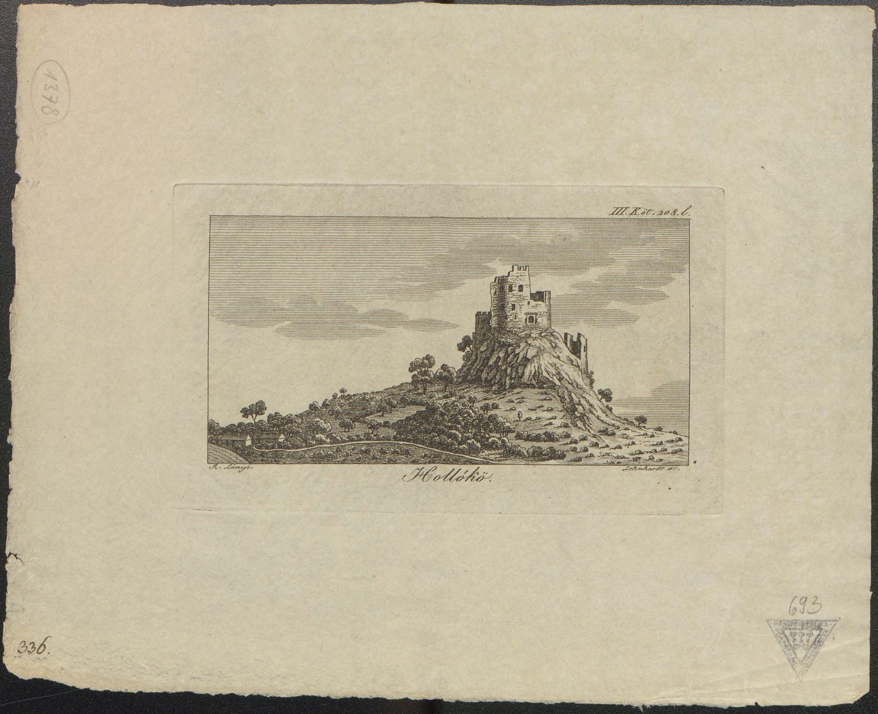 Hollókő várának látképe (Pannonhalma Főapátsági Múzeum CC BY-NC-SA)