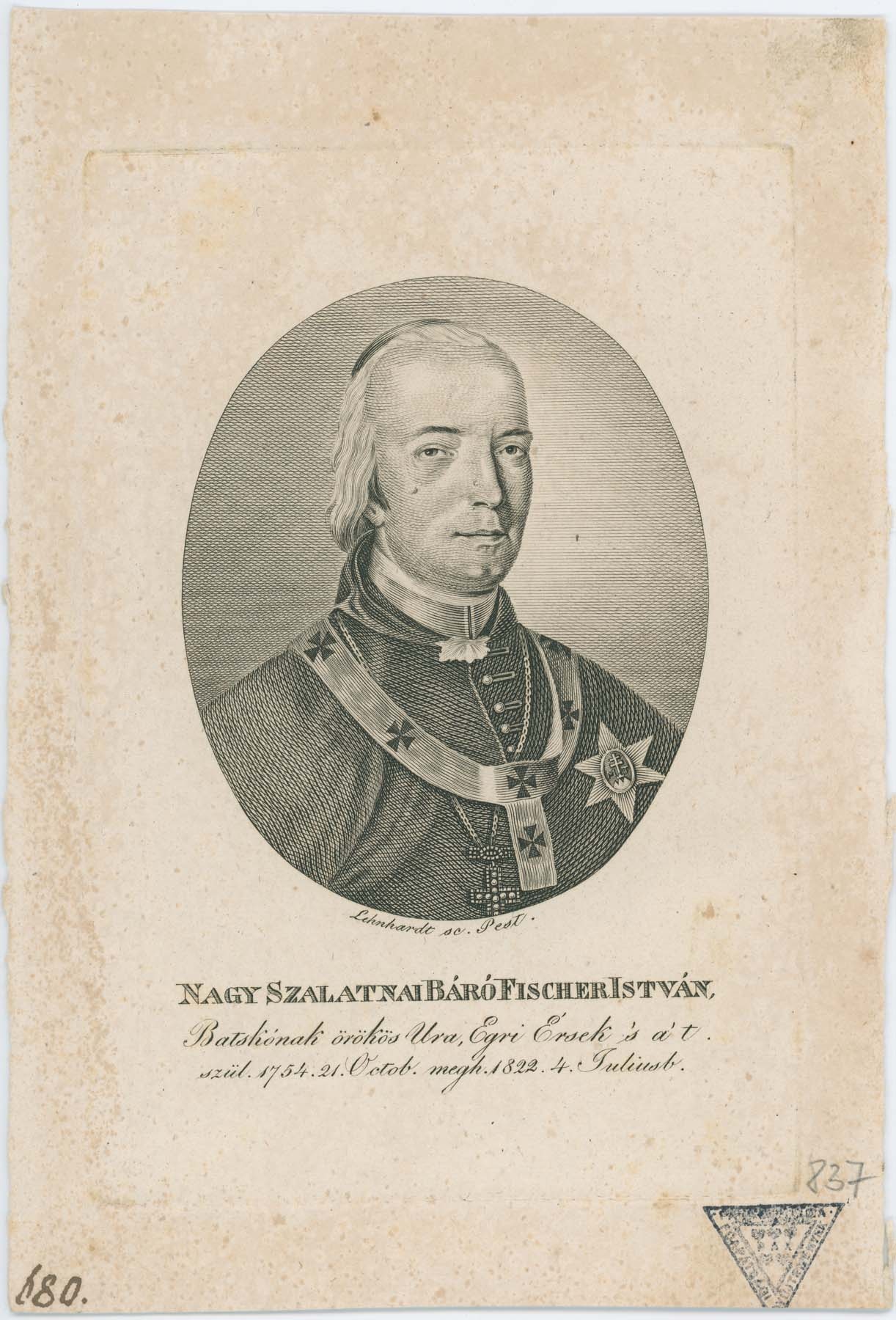Nagyszalatnai Br. Fischer István 1754-1822 (Pannonhalma Főapátsági Múzeum CC BY-NC-SA)