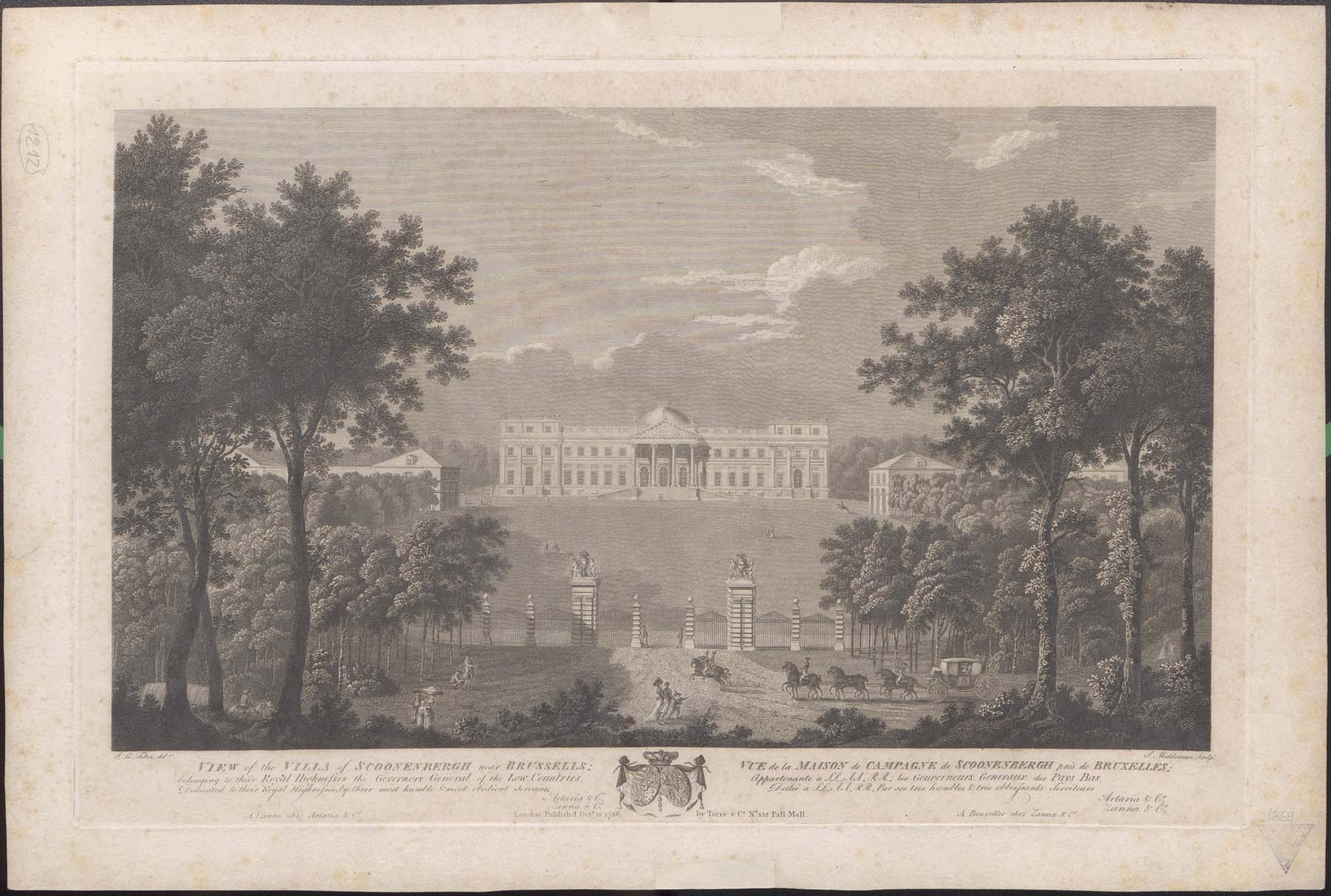 Scoonenbergh kastély, 1786 (Pannonhalma Főapátsági Múzeum CC BY-NC-SA)