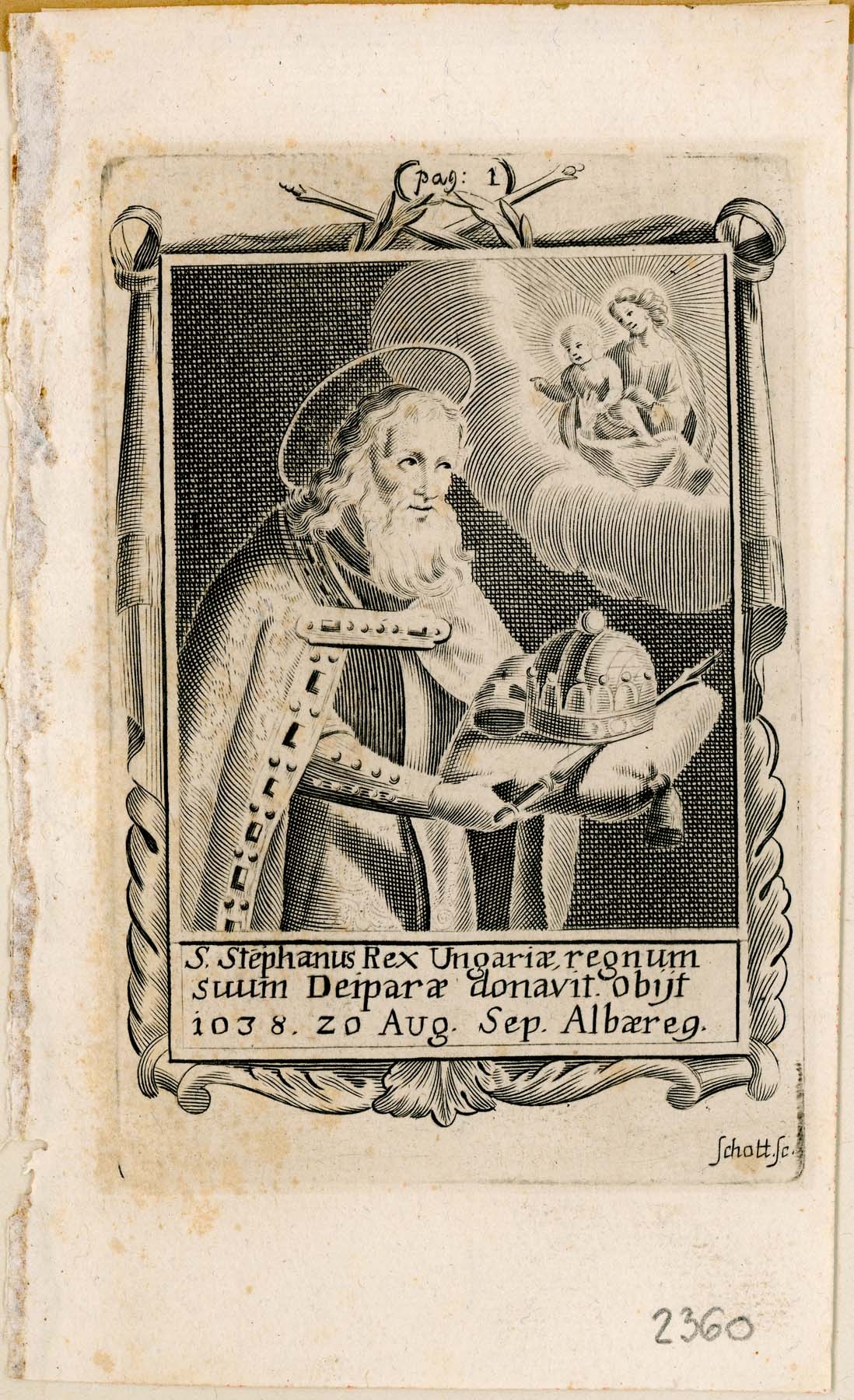 Szt. István király, 1692 (Pannonhalma Főapátsági Múzeum CC BY-NC-SA)