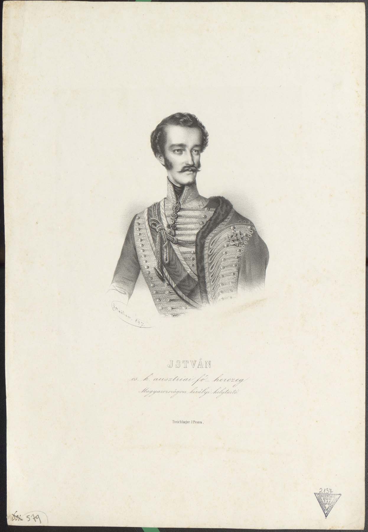 István főherceg, 1847 (Pannonhalma Főapátsági Múzeum CC BY-NC-SA)