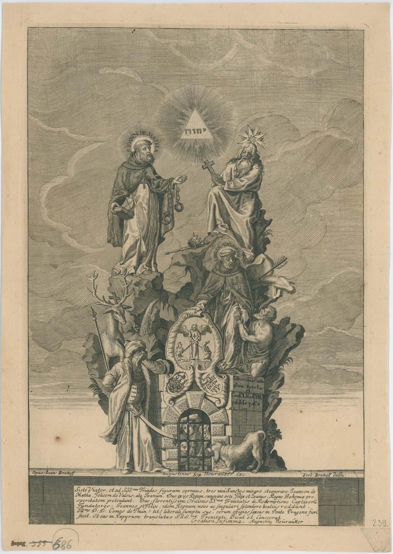 Matha Szt.János és Valois Szt.Félix trinitárius szerzetes 1709 (Pannonhalma Főapátsági Múzeum CC BY-NC-SA)