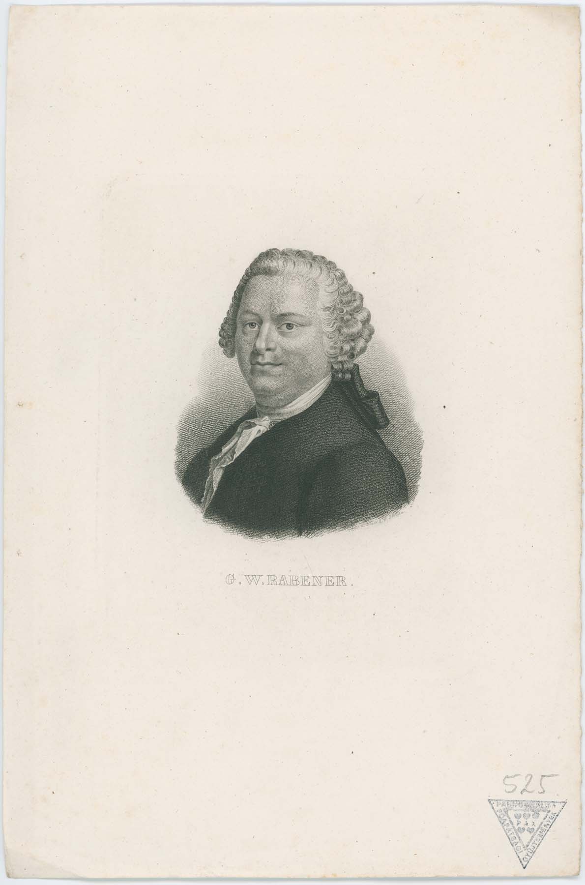 G.W.Rabener portréja (Pannonhalma Főapátsági Múzeum CC BY-NC-SA)