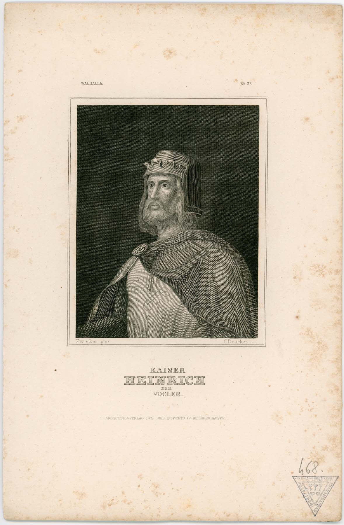 /Madarász/ Henrik császár portréja (Pannonhalma Főapátsági Múzeum CC BY-NC-SA)