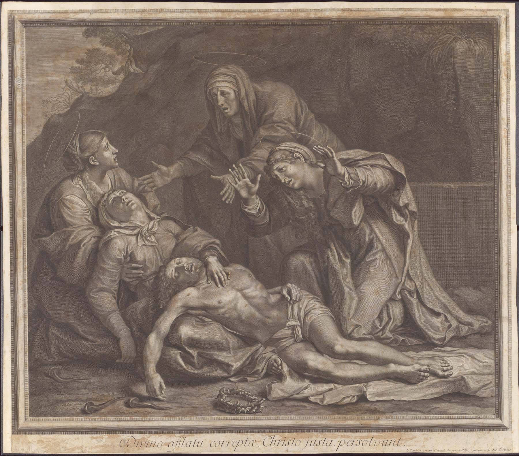 Krisztus siratása A.Carraci után. (Pannonhalma Főapátsági Múzeum CC BY-NC-SA)