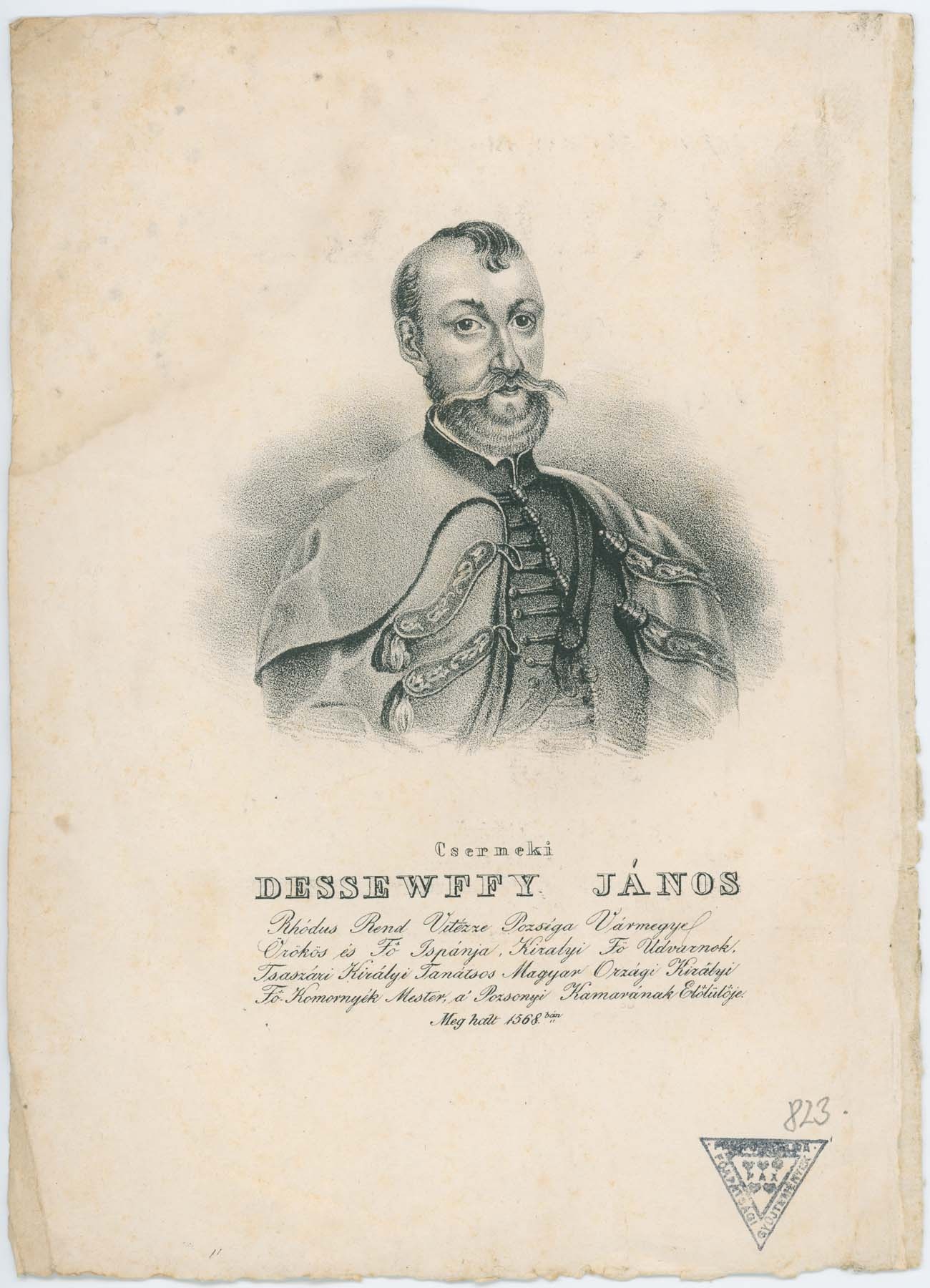 Cserneki Dessewffy János 1500-1568 (Pannonhalma Főapátsági Múzeum CC BY-NC-SA)