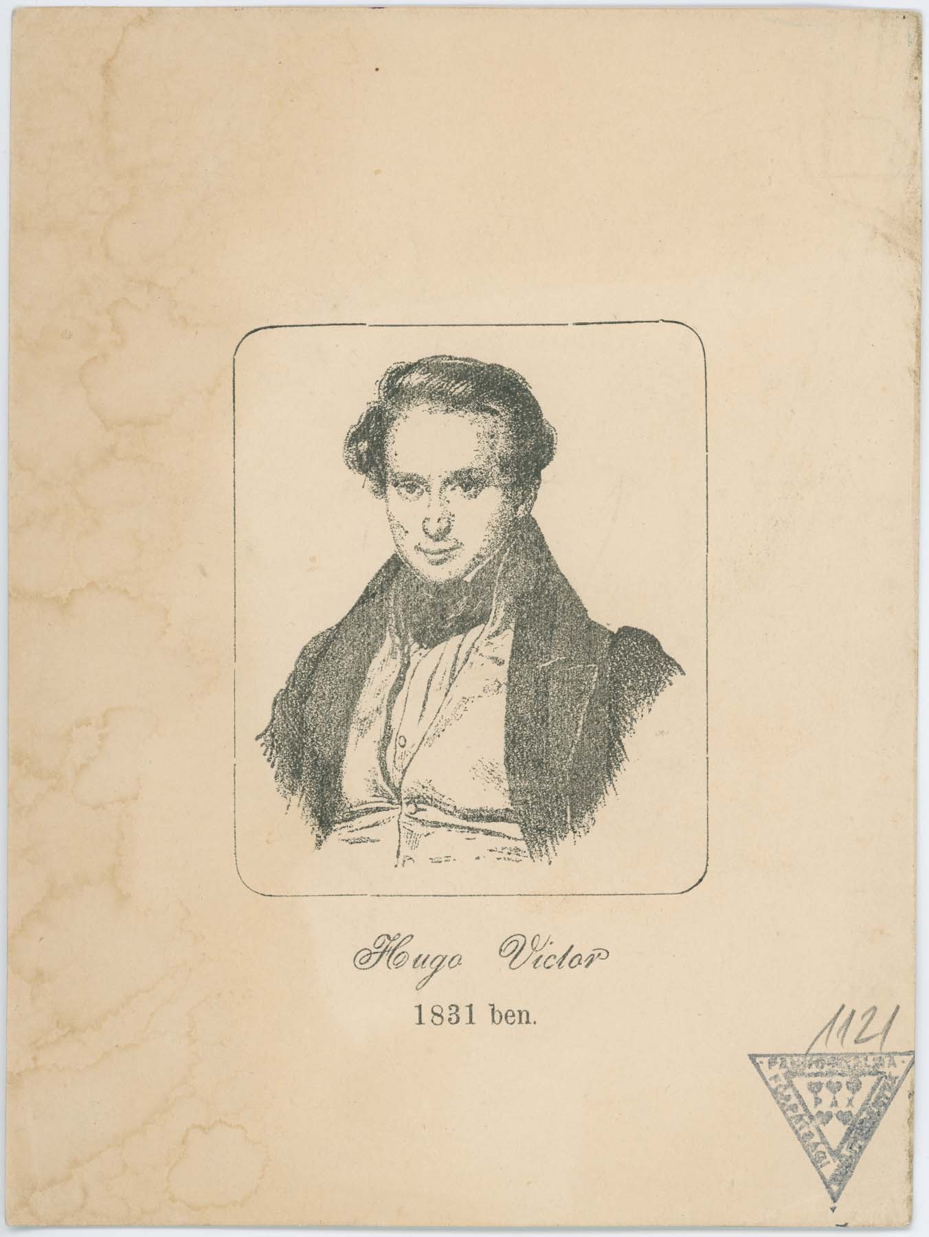 Victor Hugo 1831 (Pannonhalma Főapátsági Múzeum CC BY-NC-SA)