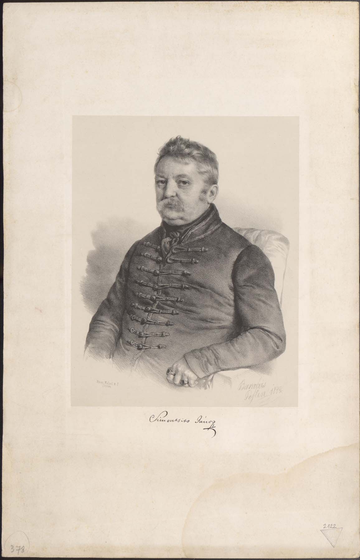 Simoncsics János, 1844 (Pannonhalma Főapátsági Múzeum CC BY-NC-SA)