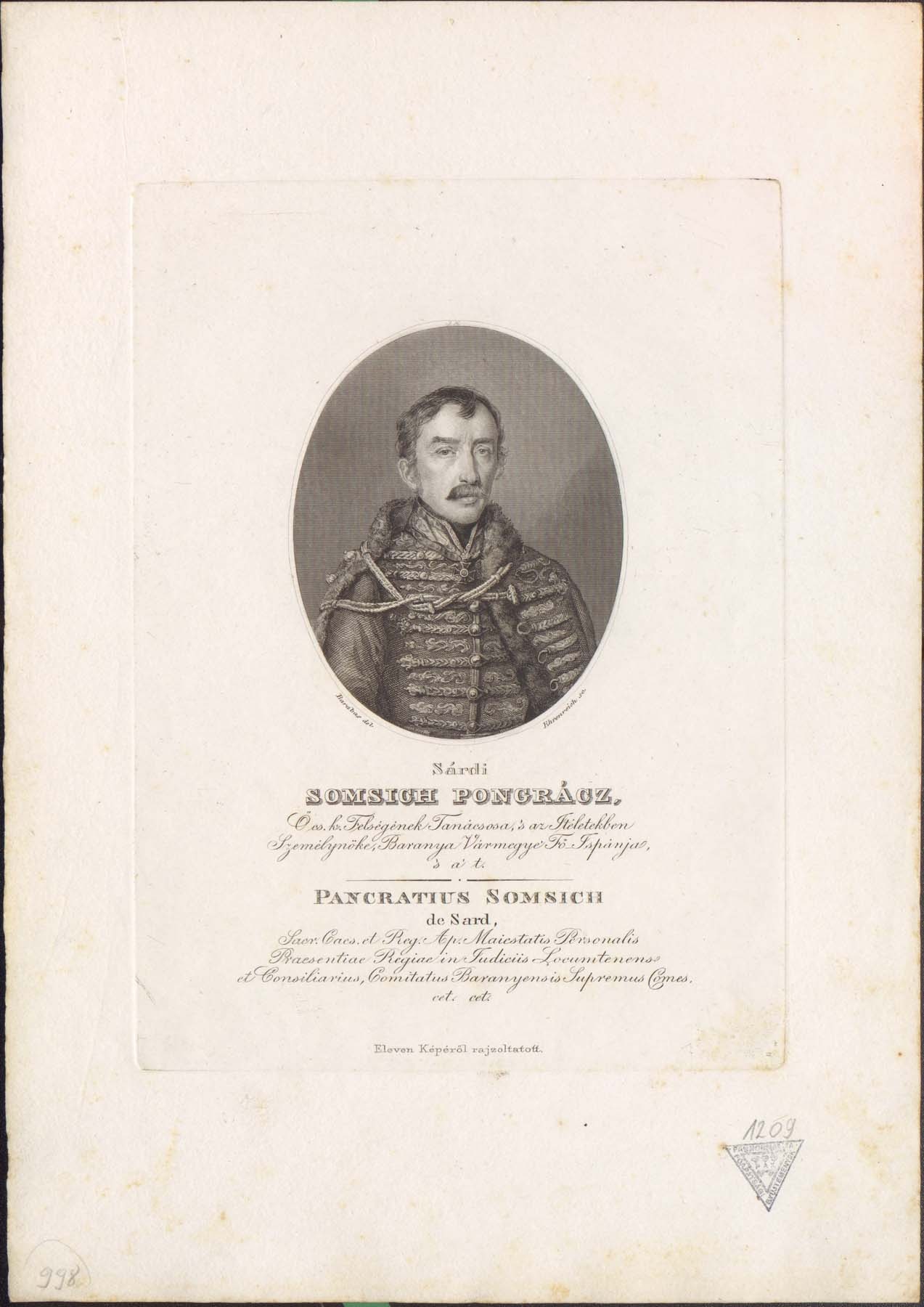 Gr. Somsich Pongrác 1788-1849 (Pannonhalma Főapátsági Múzeum CC BY-NC-SA)