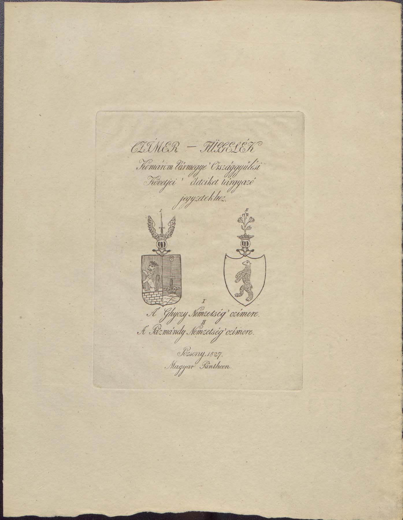 Ghyczy / Pázmándy nemzetség címere (Pannonhalma Főapátsági Múzeum CC BY-NC-SA)