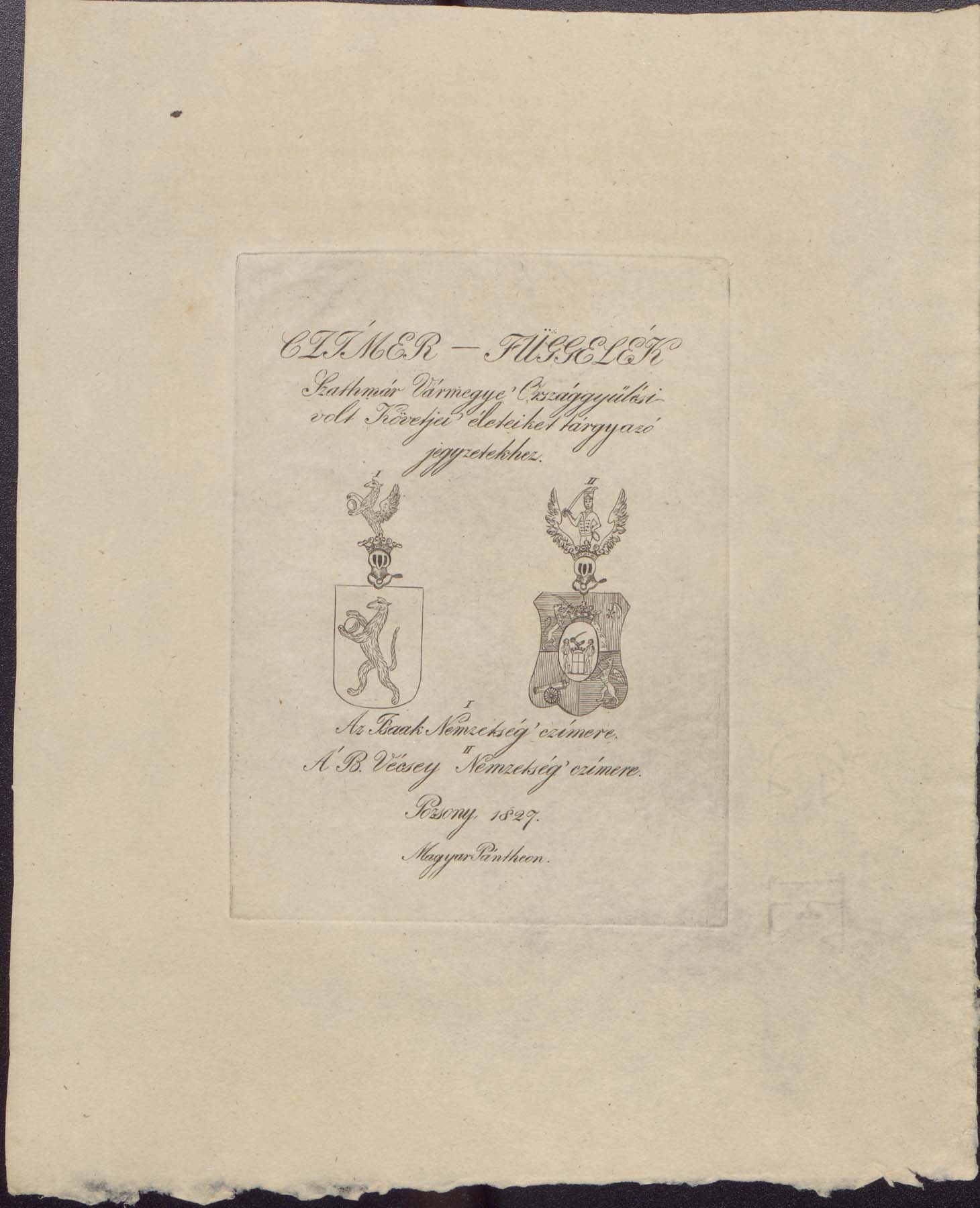 Tsaak  écsey nemzetség címere (Pannonhalma Főapátsági Múzeum CC BY-NC-SA)