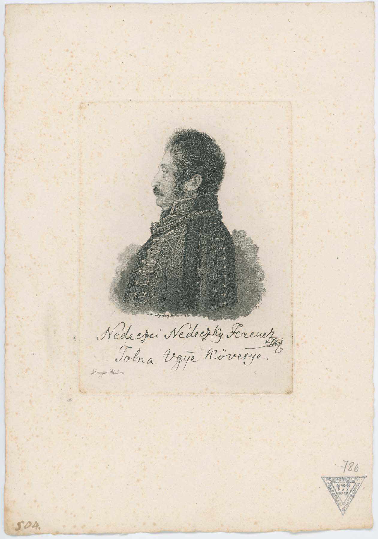 Nedeczei Nedeczky Ferencz Tolna vármegyei követ 1826 (Pannonhalma Főapátsági Múzeum CC BY-NC-SA)