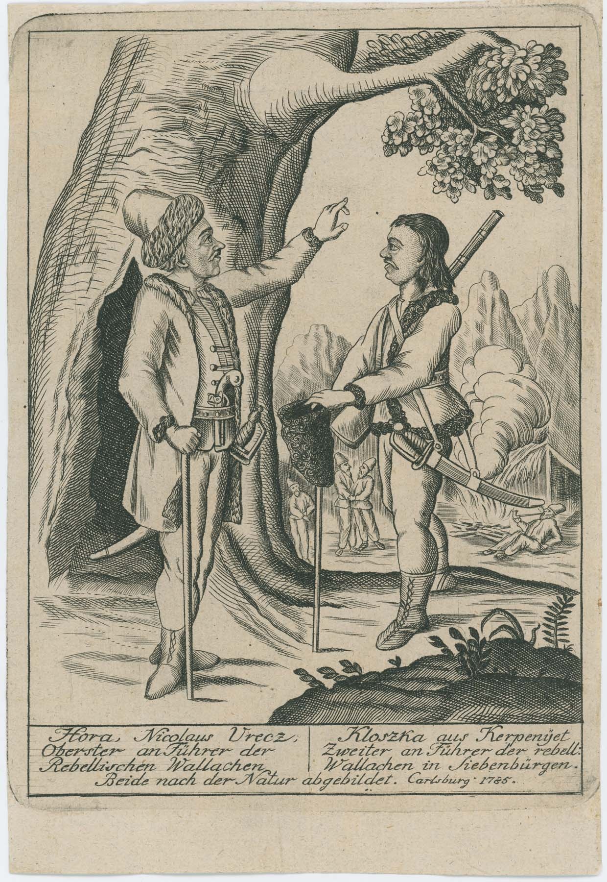 Hora és Closca oláh parasztfelkelők, 1785 (Pannonhalma Főapátsági Múzeum CC BY-NC-SA)