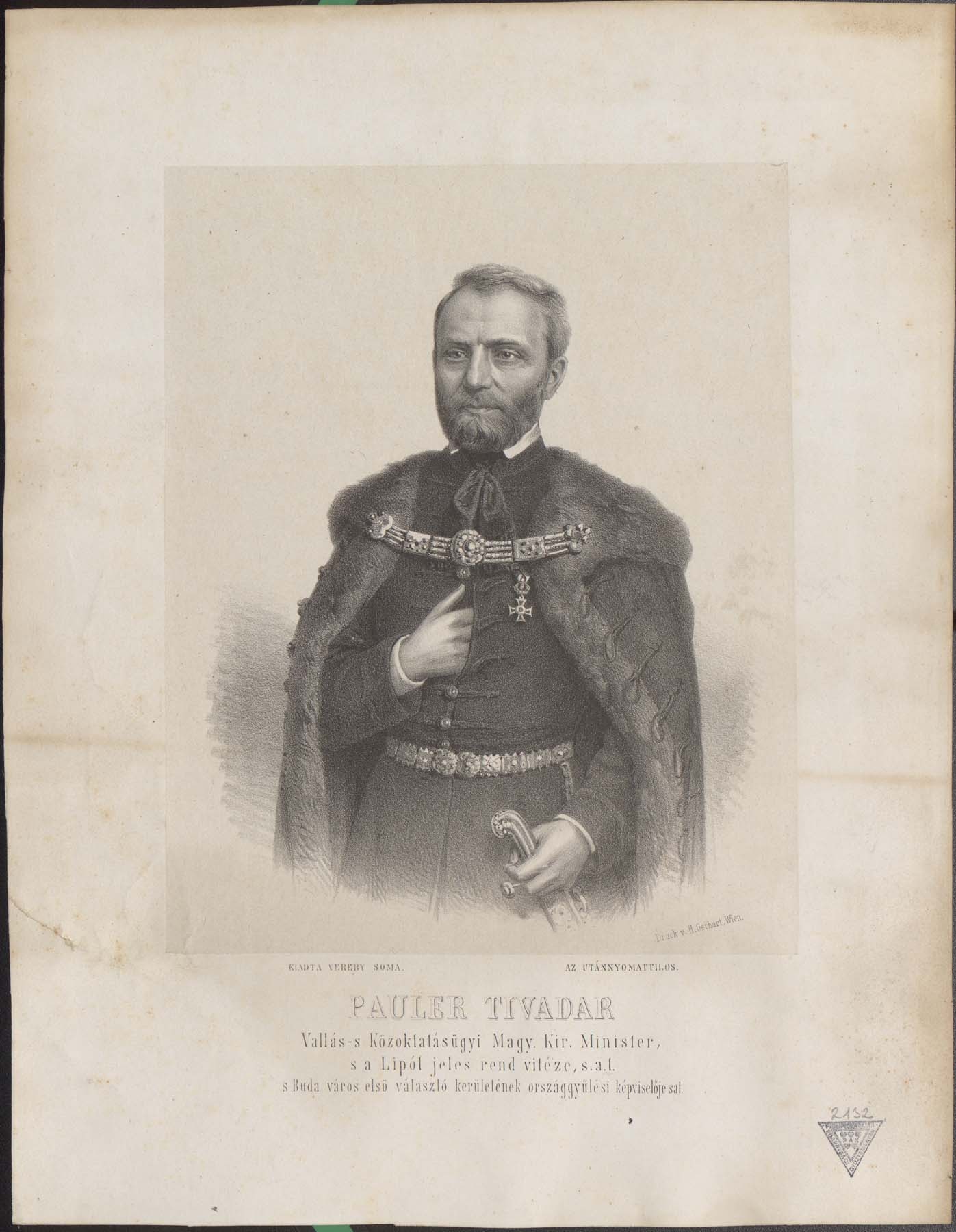 Pauler Tivadar kultuszminiszter (Pannonhalma Főapátsági Múzeum CC BY-NC-SA)