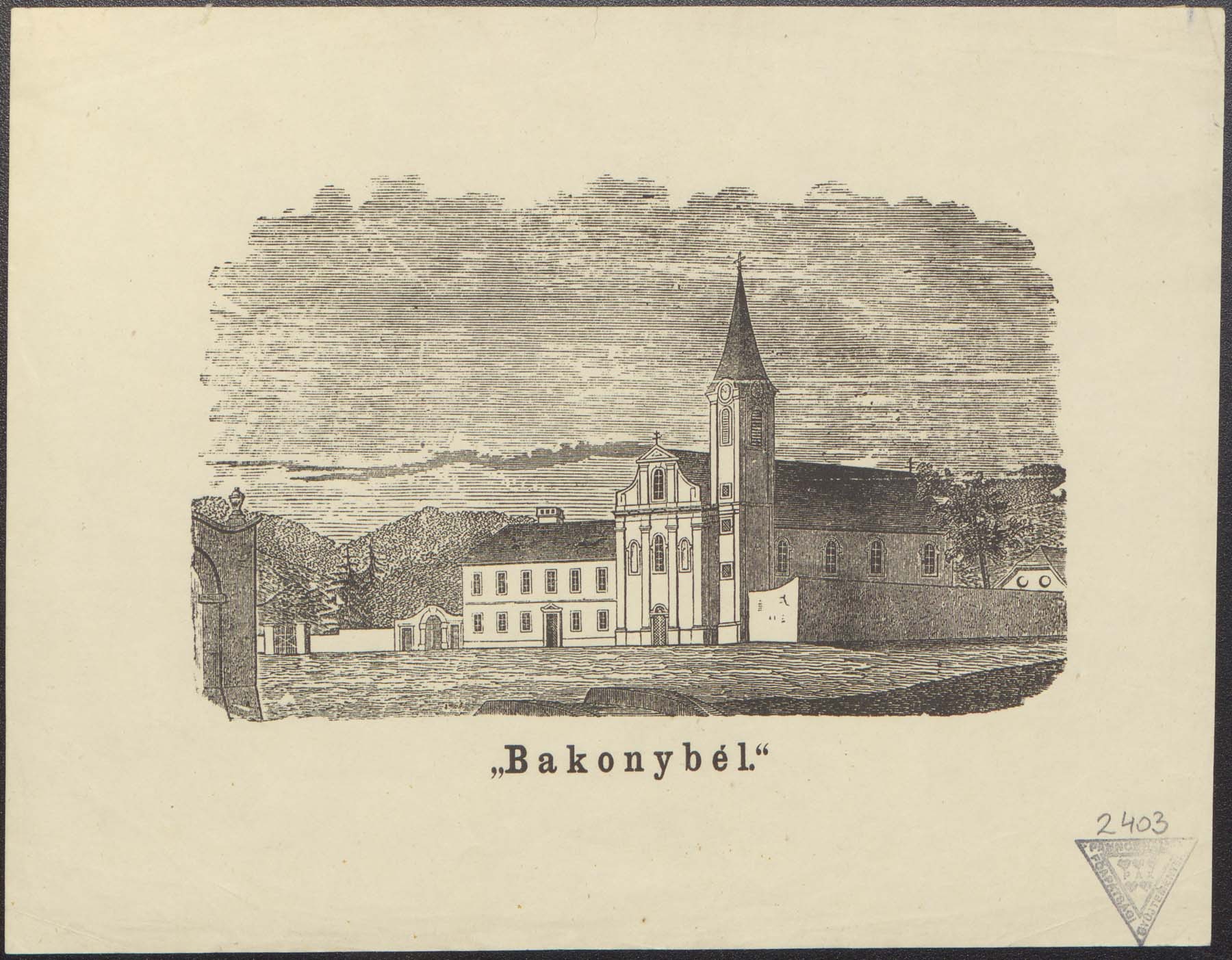 Bakonybél (Pannonhalma Főapátsági Múzeum CC BY-NC-SA)