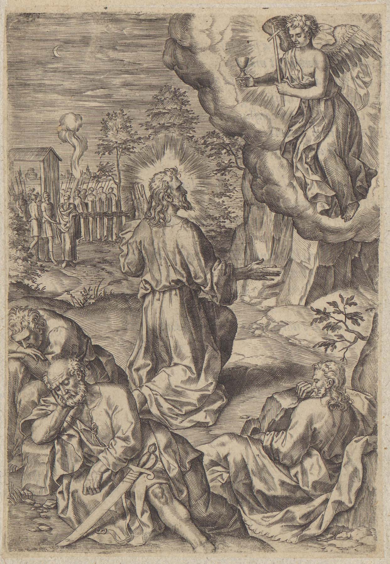 Krisztus az olajfák hegyén 1583 (Pannonhalma Főapátsági Múzeum CC BY-NC-SA)