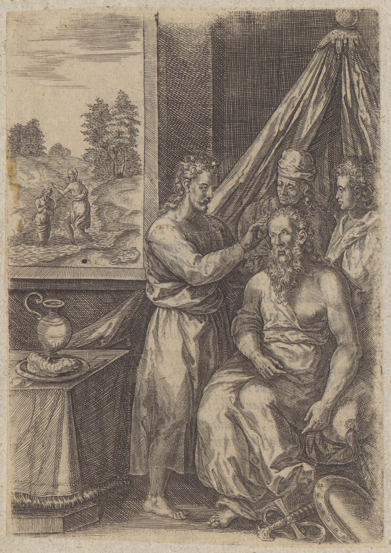 Áldás és Jézus keresztelése 1583 (Pannonhalma Főapátsági Múzeum CC BY-NC-SA)